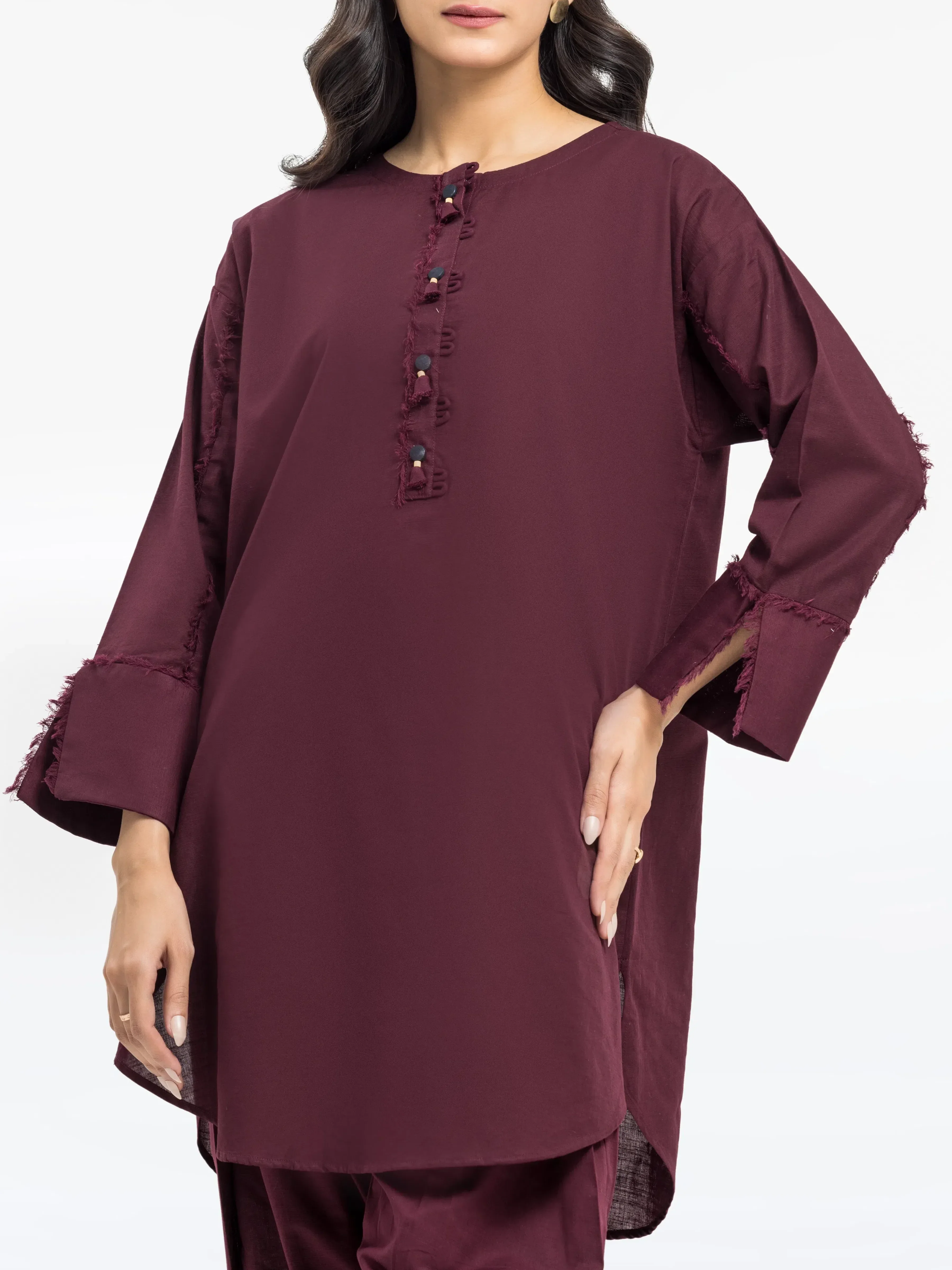 Solid Khaddar Co-Ord Set - EWTKS24-81401ST - Image 2