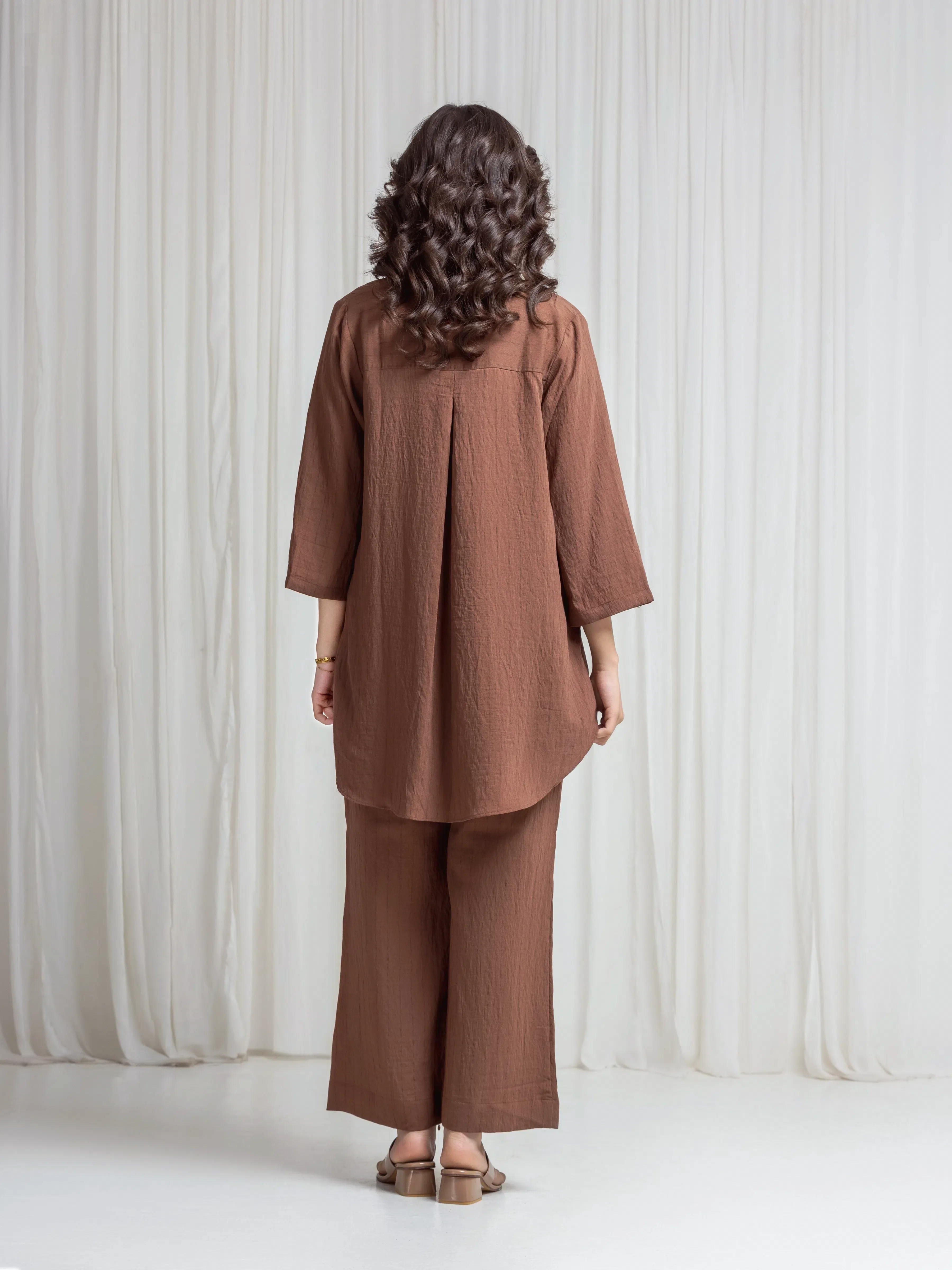 Solid Viscose Co-Ord Set - EWTKS6-86286ST - Image 6