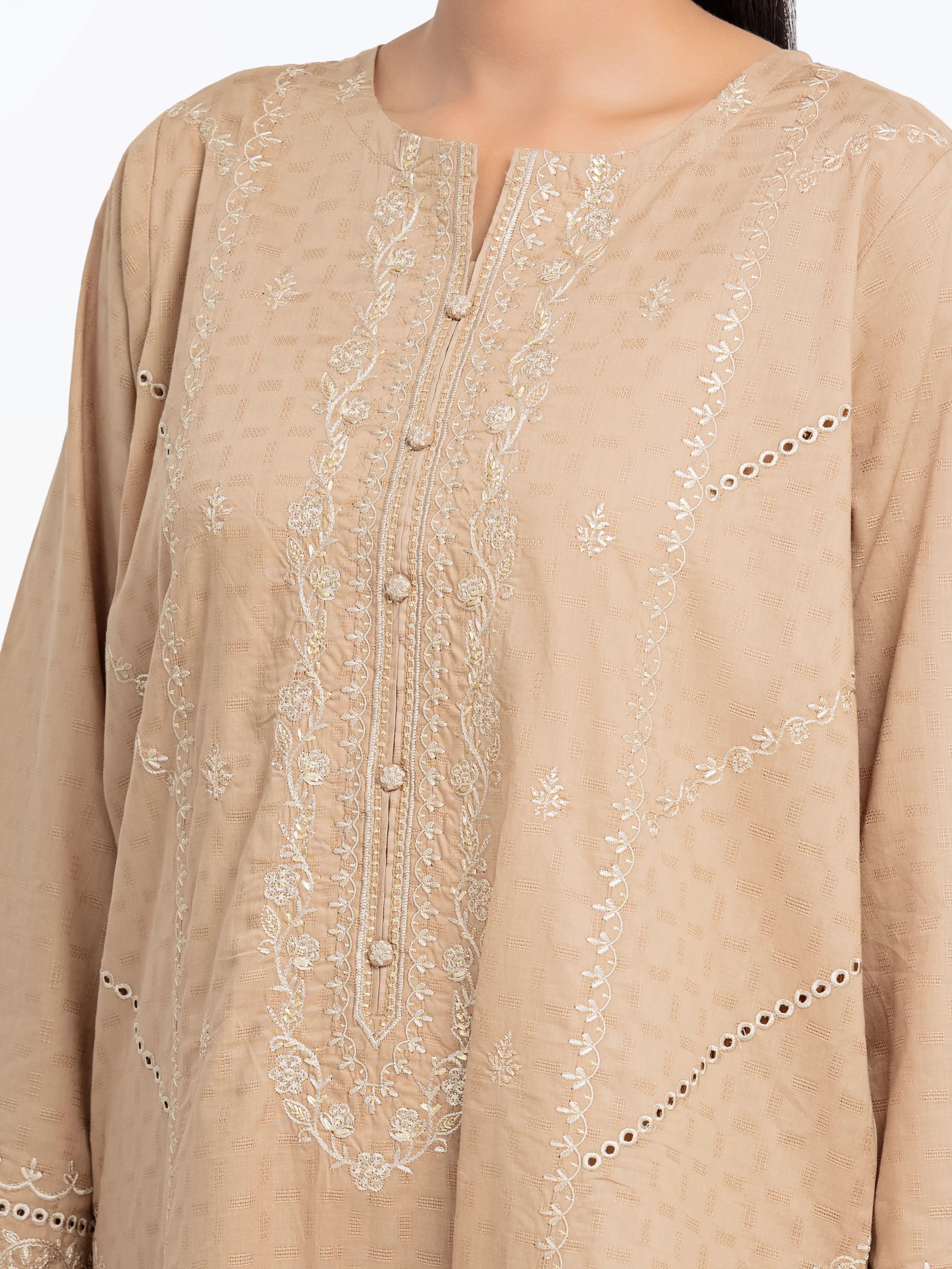 Embroidered Dobby Suit - EWTKE24-81325-3P - Image 3