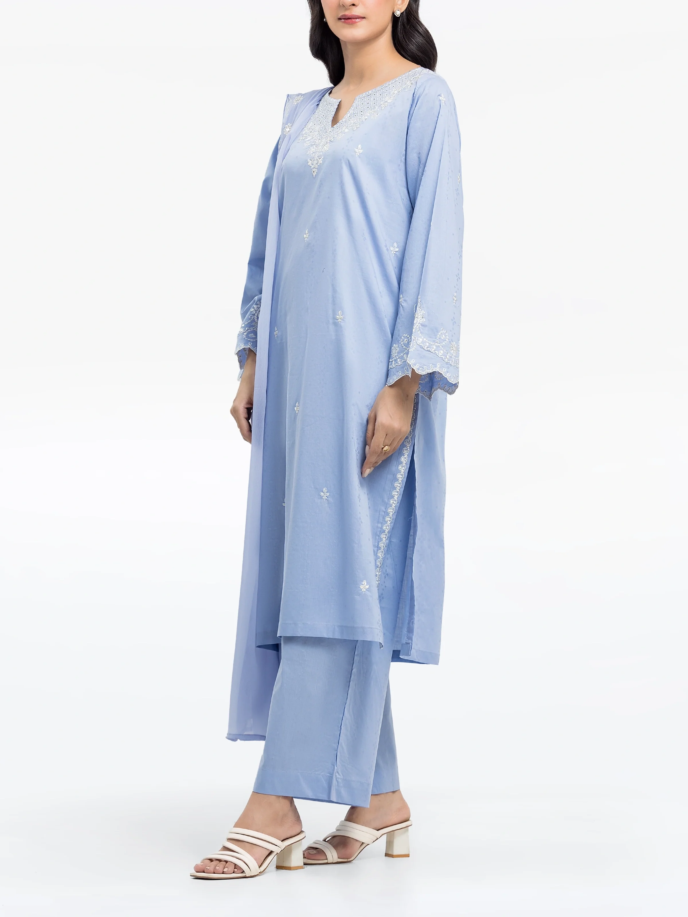 Embroidered Dobby Suit - EWTKE24-81331-3P - Image 4