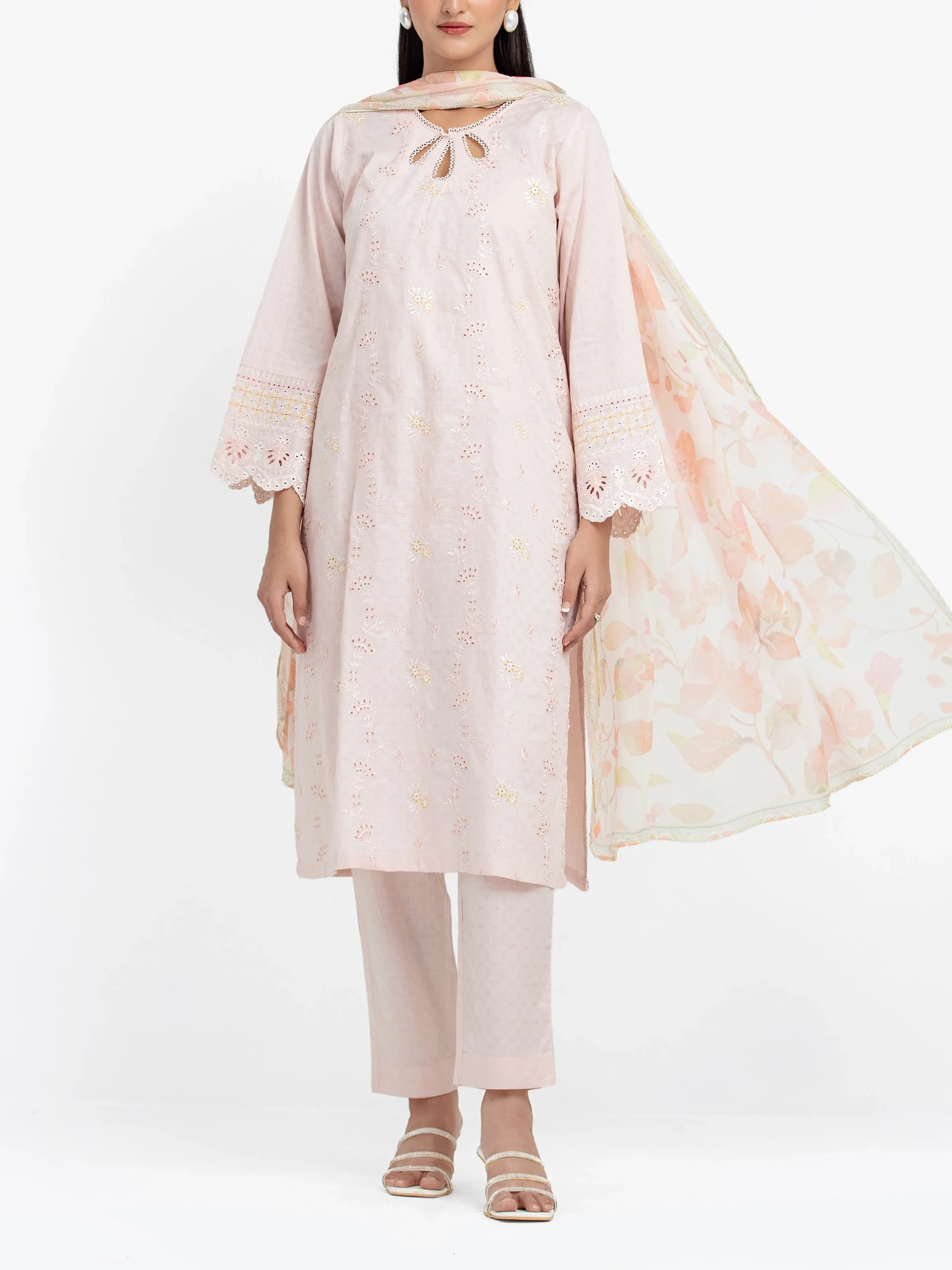 Embroidered Dobby Suit - EWTKE24-81336-3P