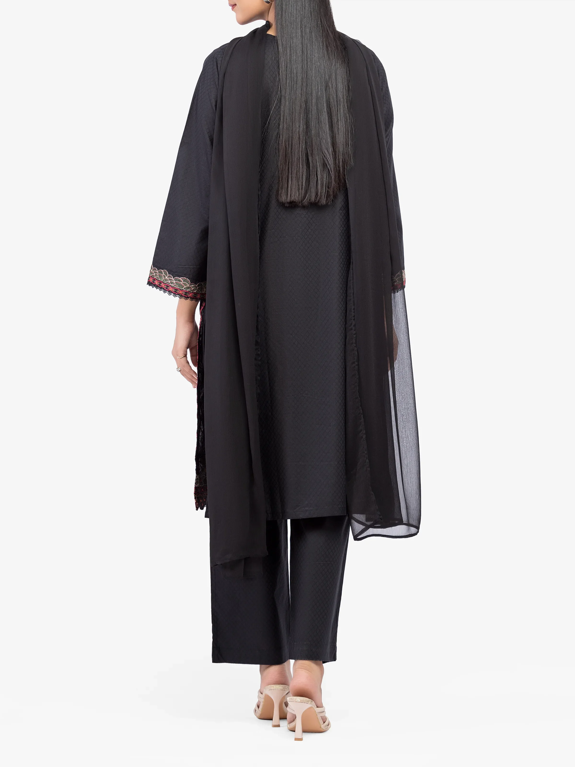 Embroidered Dobby Suit - EWTKE24-81439-3P - Image 5