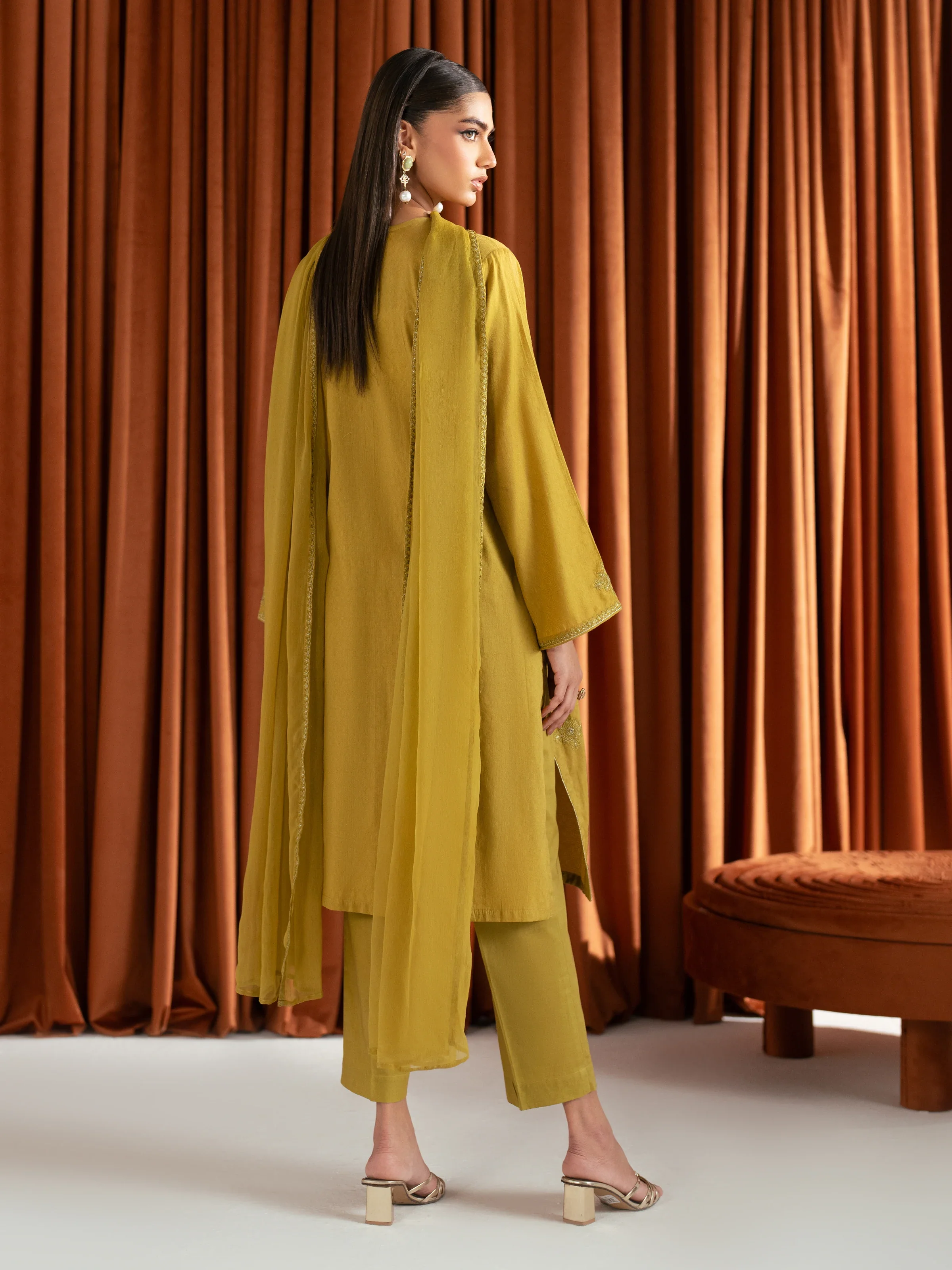 Embroidered Dobby Suit - EWTKE24-81444-3P - Image 6