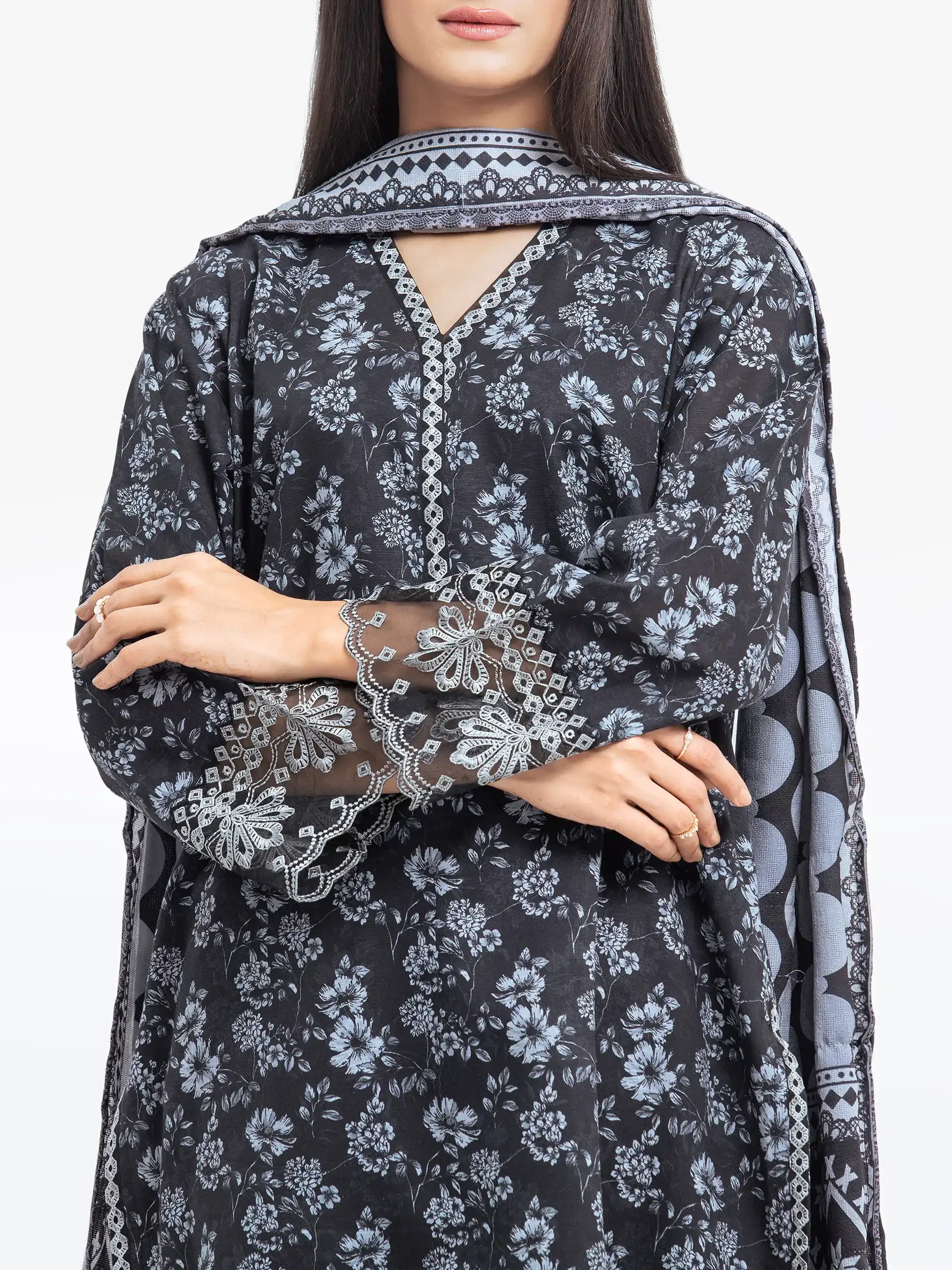 Printed Khaddar Suit - EWTKE24-81323-3P - Image 2