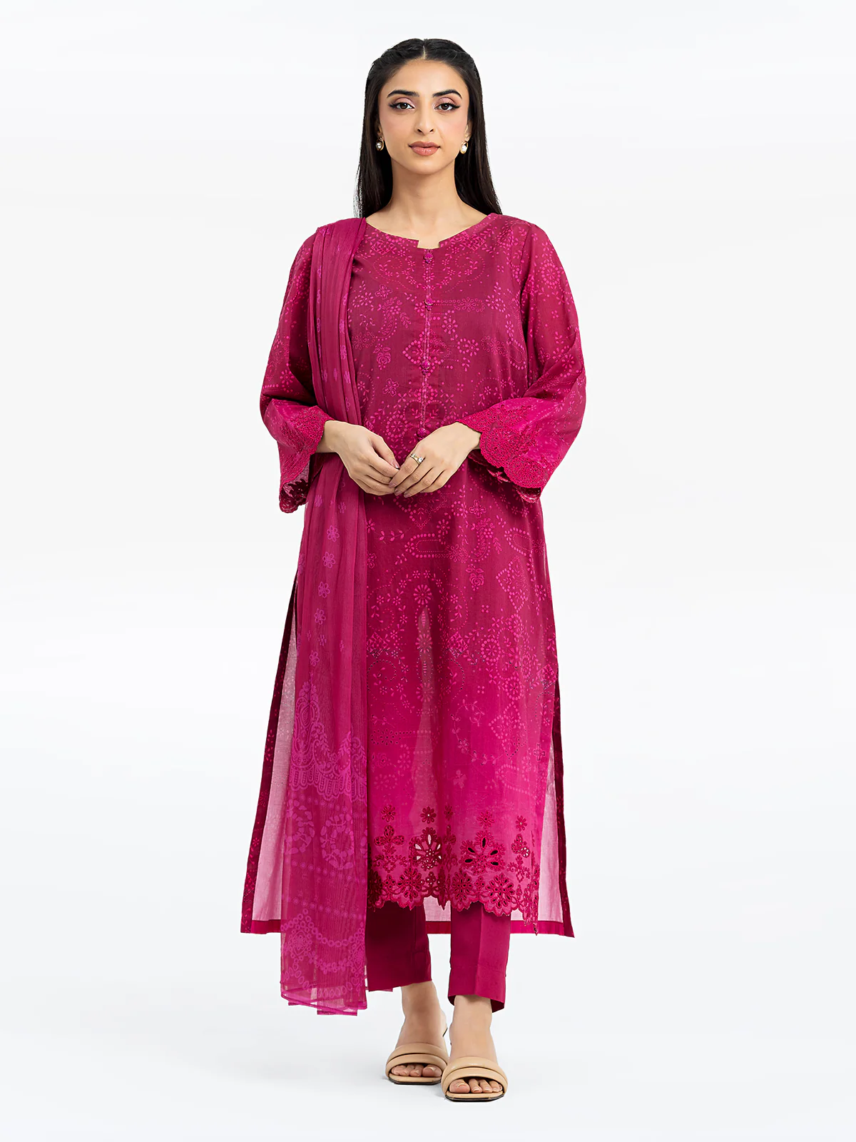 Embroidered Lawn Suit - EWTKE24-80155-3P - Image 2