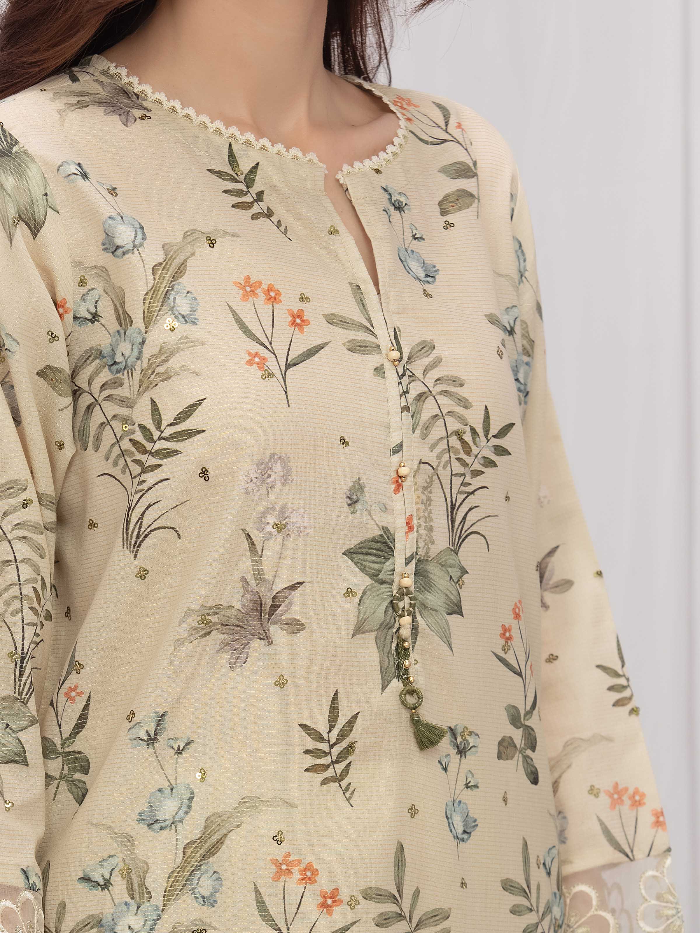 Embroidered Lawn Suit - EWTKE5-82341-3P - Image 3