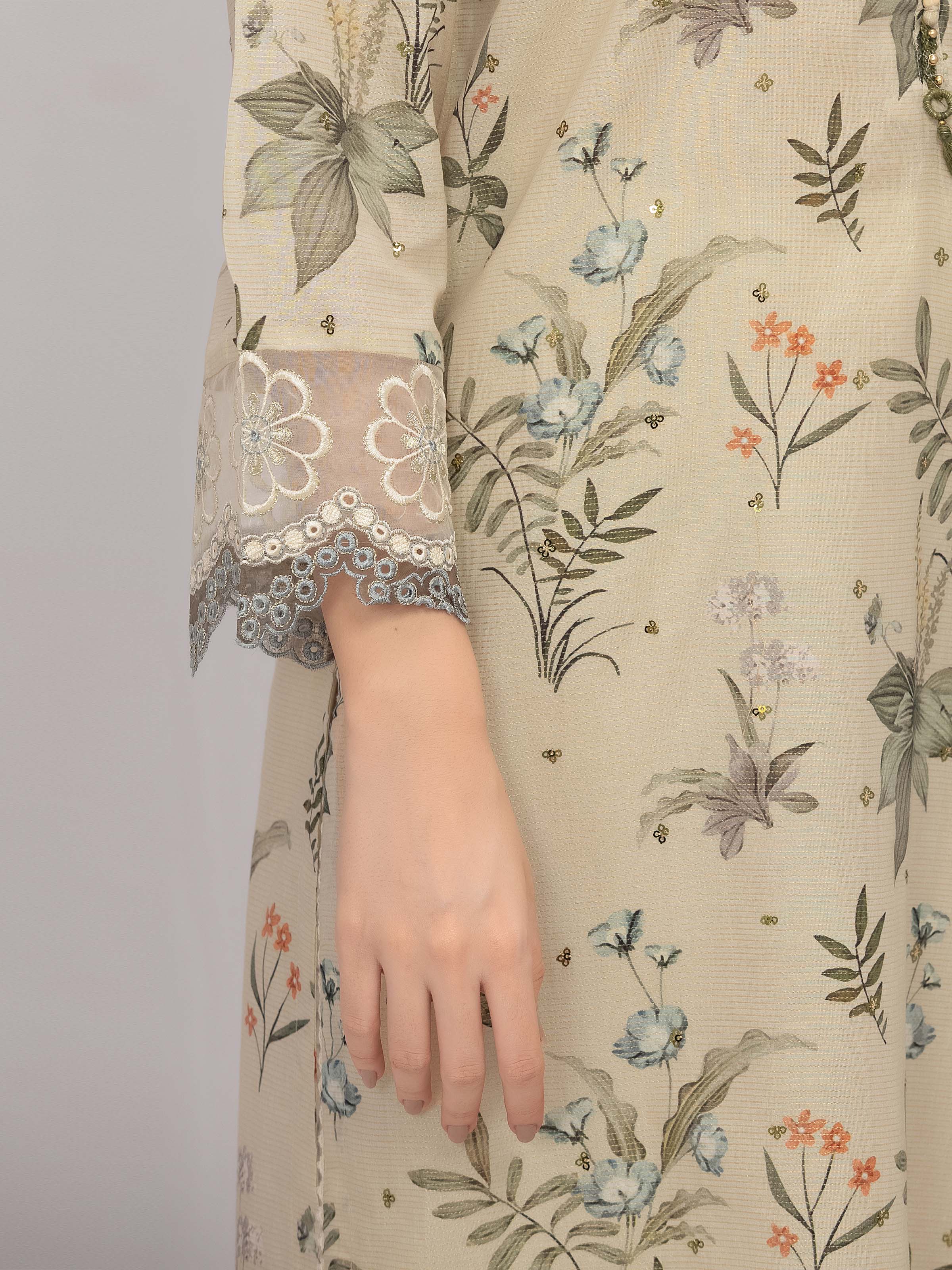 Embroidered Lawn Suit - EWTKE5-82341-3P - Image 4