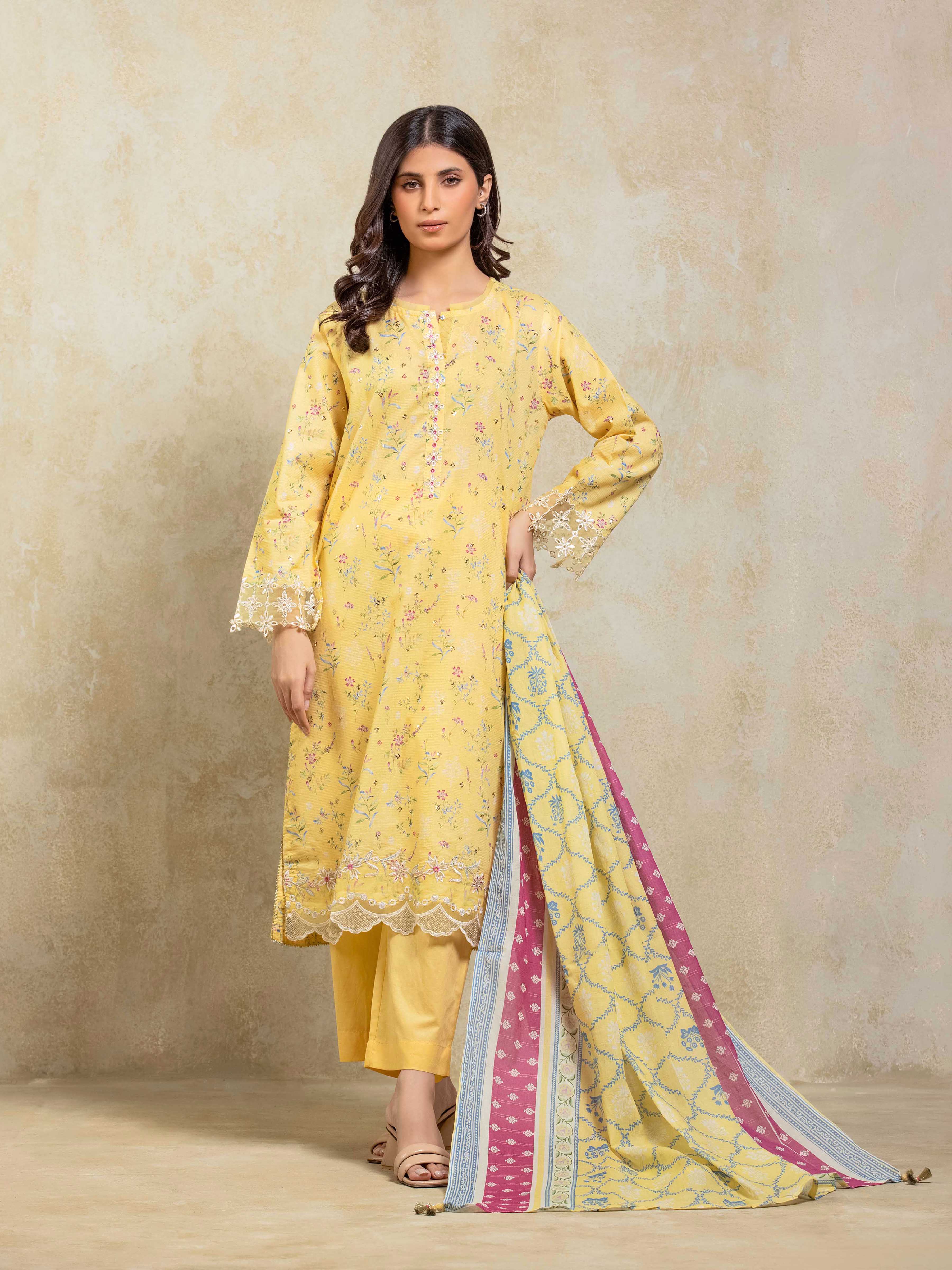 Embroidered Lawn Suit - EWTKE5-82344-3P