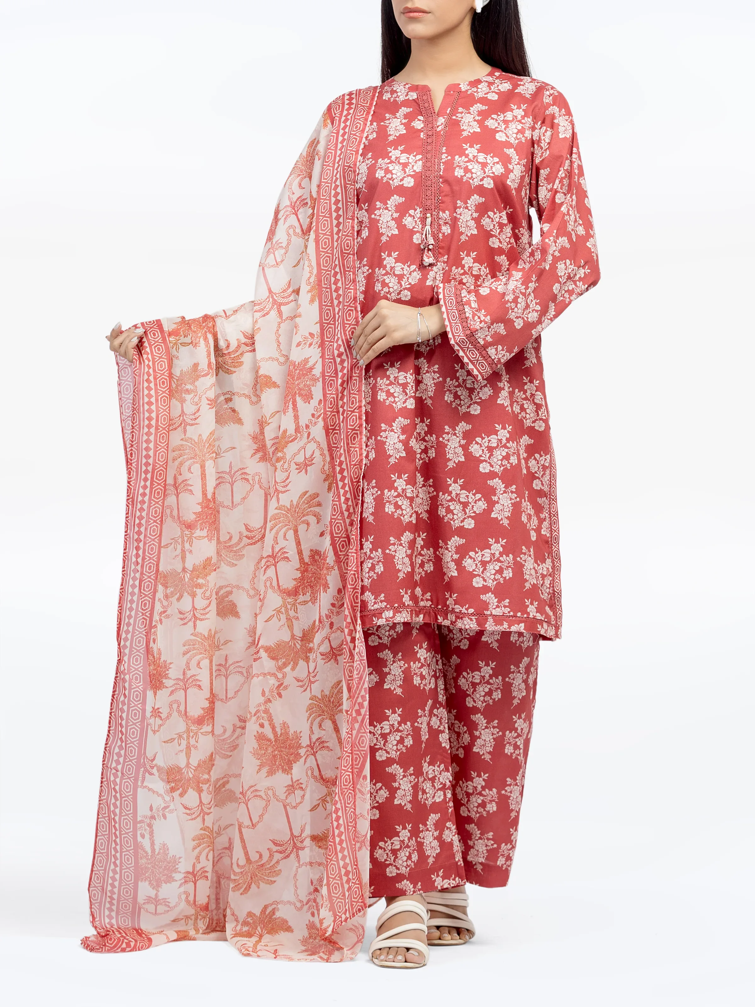 Printed Cambric Suit - EWTKP5-81701-3P