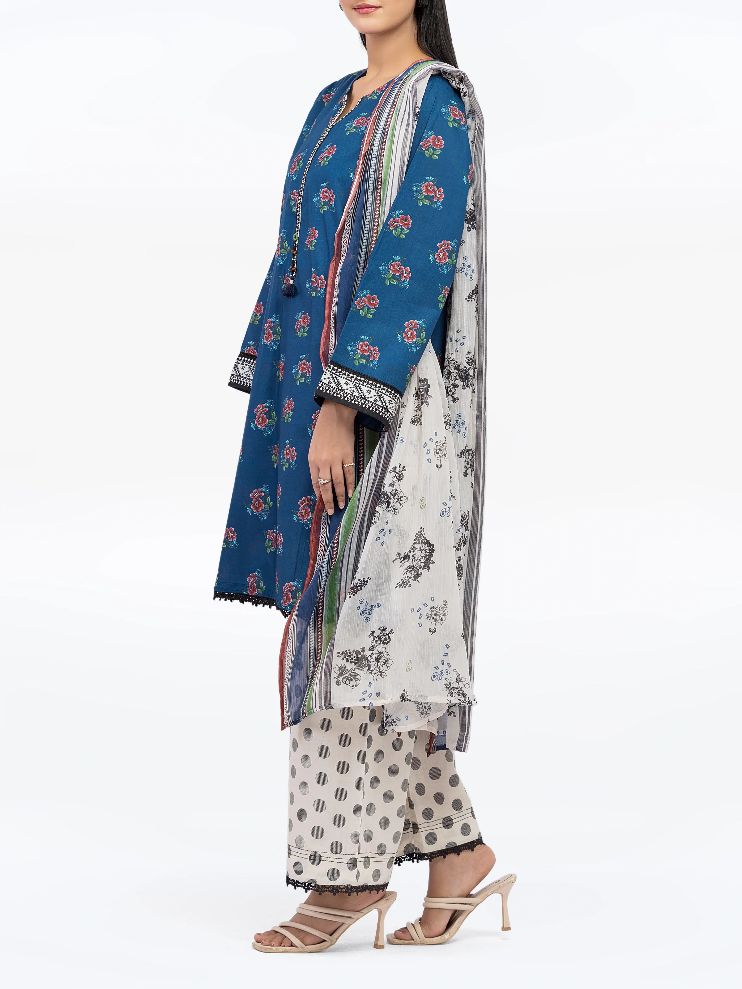 Printed Cambric Suit - EWTKP5-81706-3P - Image 5