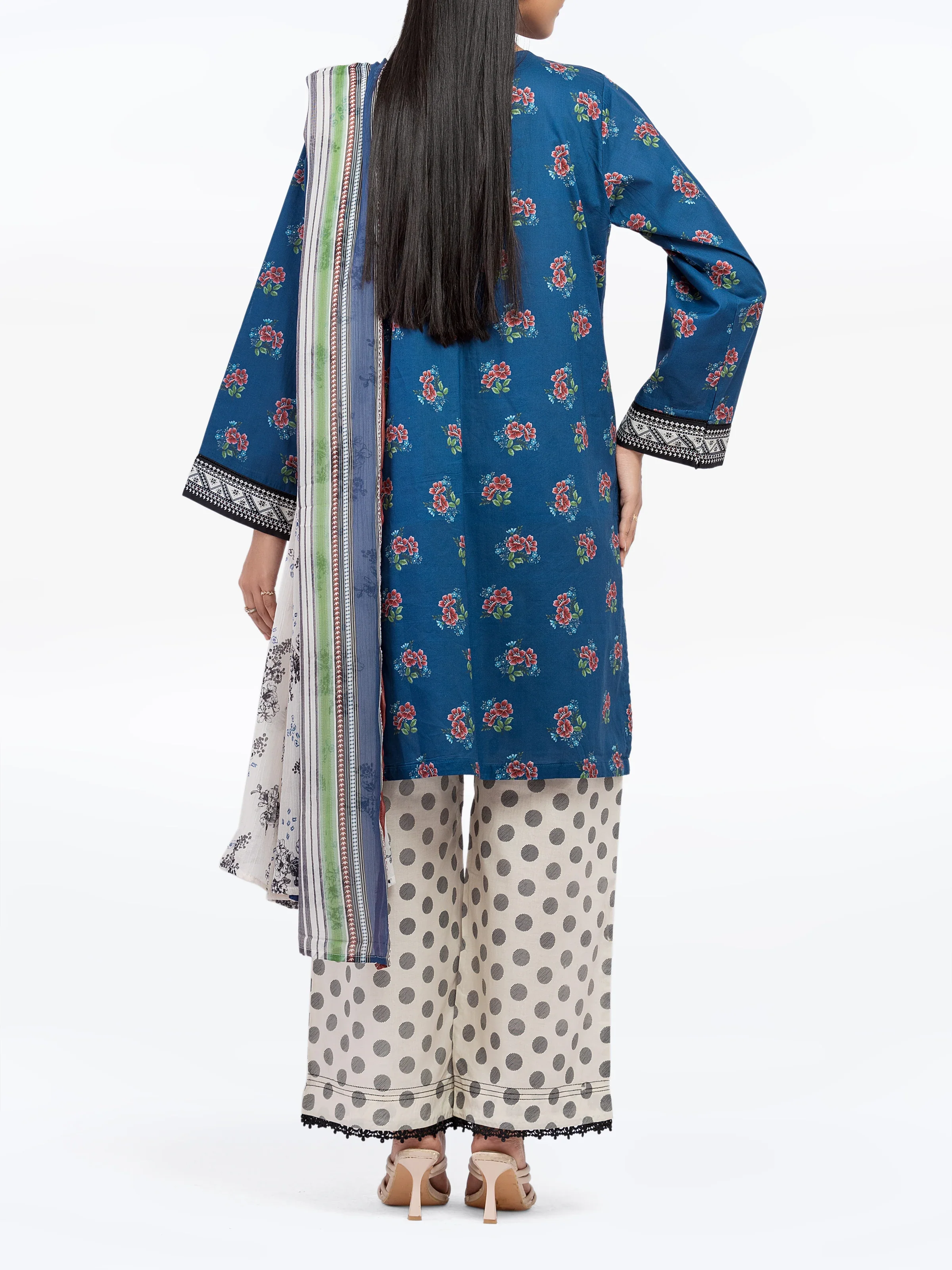 Printed Cambric Suit - EWTKP5-81706-3P - Image 6