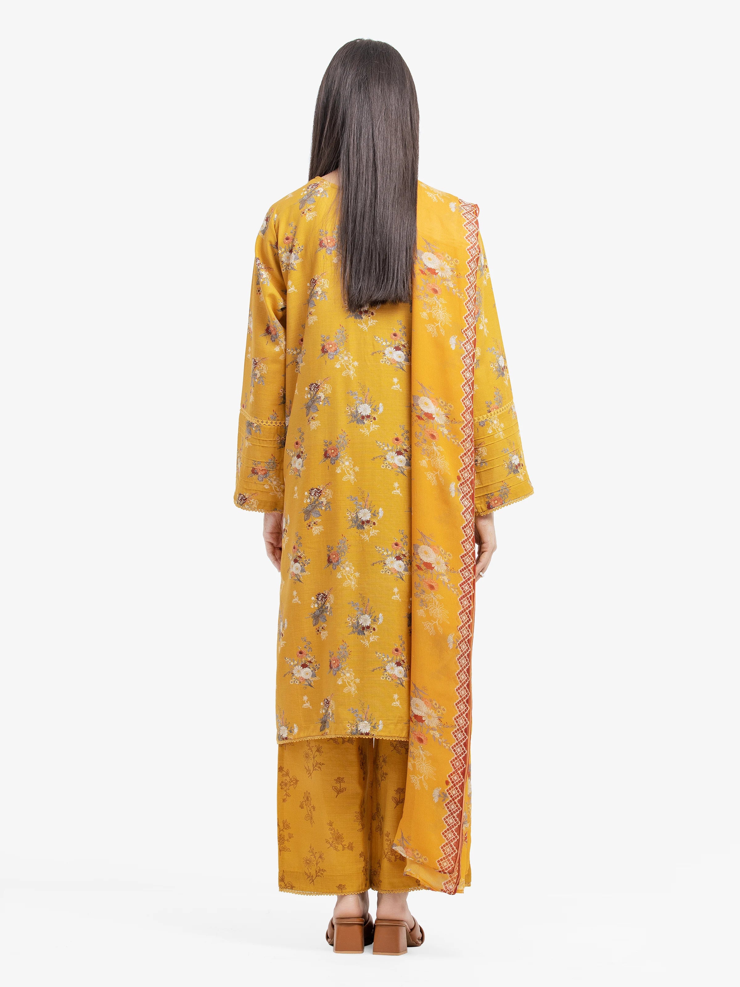 Printed Khaddar Suit - EWTKP24-81490-3P - Image 5