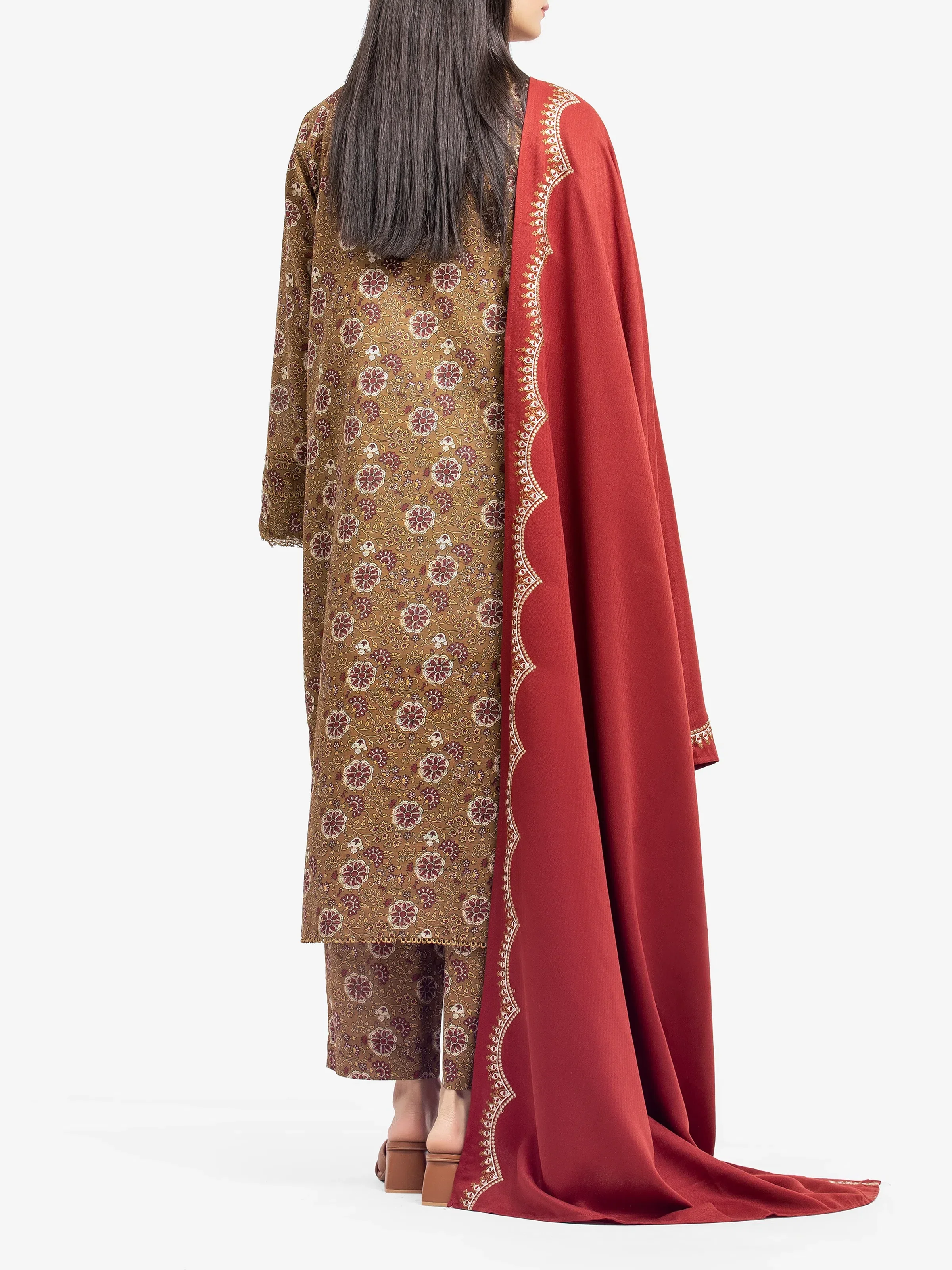 Printed Khaddar Suit - EWTKP24-81525-3P - Image 5