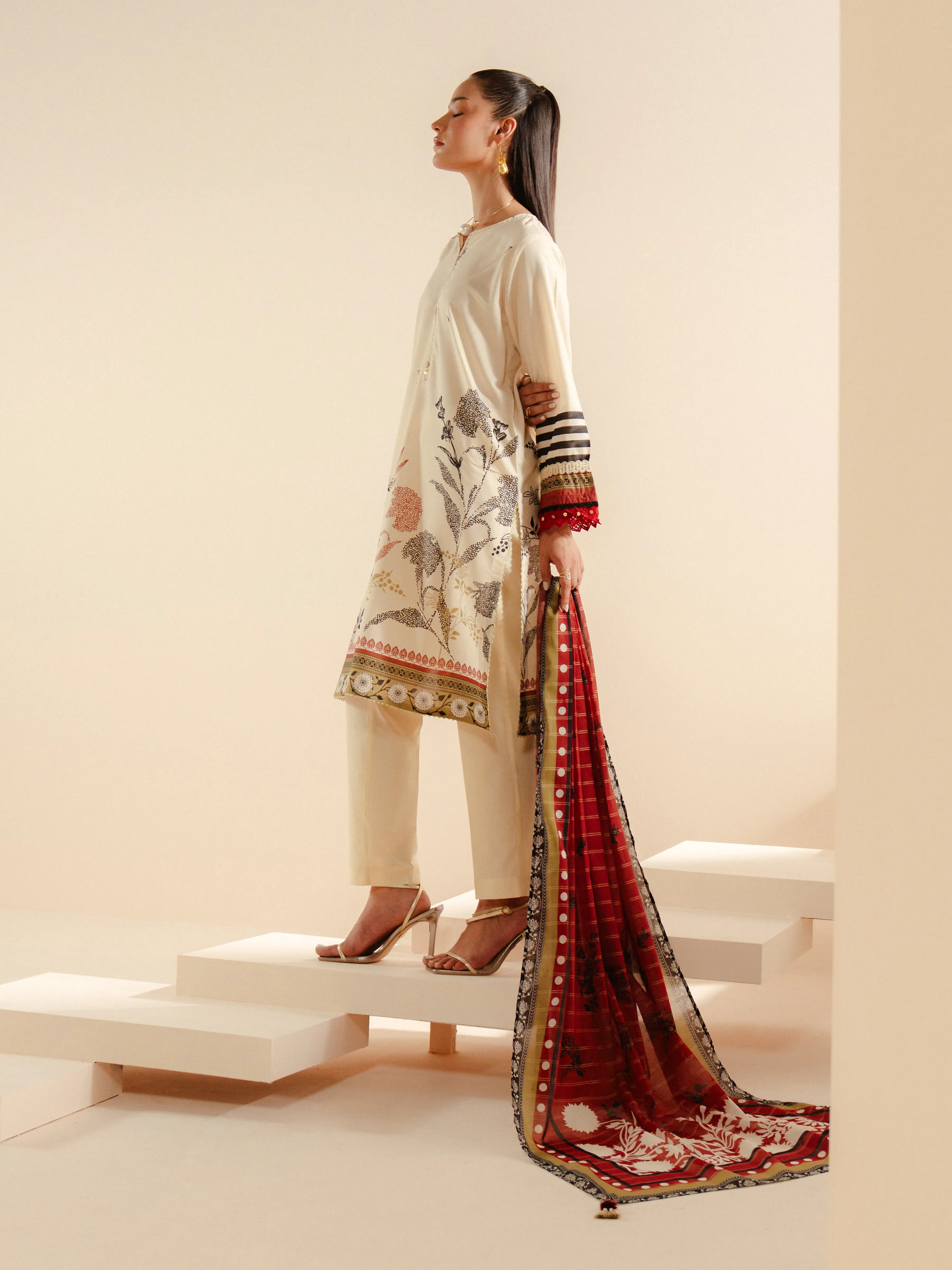 Printed Lawn Suit - EWTKP5-81723-3P - Image 5