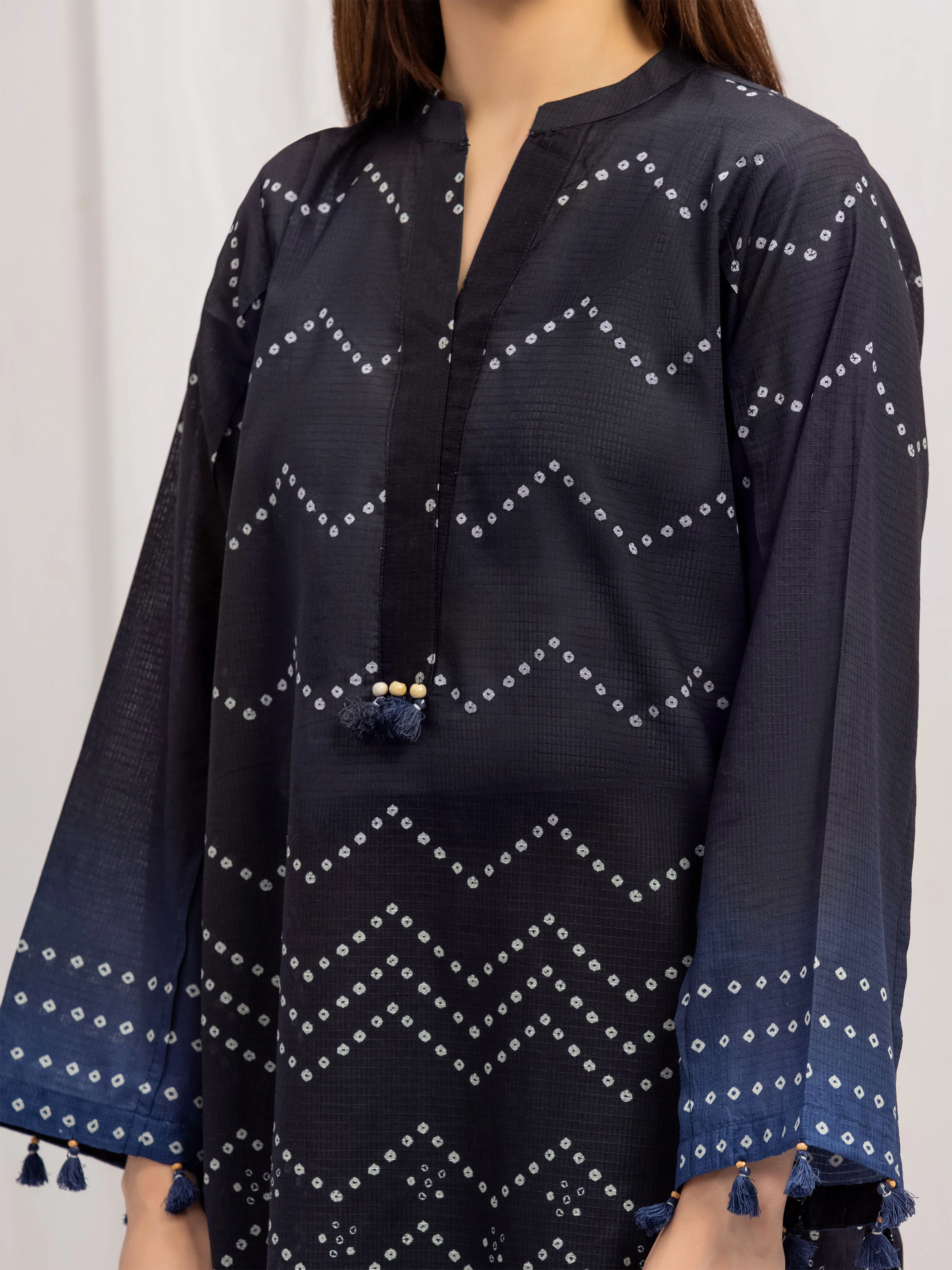 Printed Lawn Slub Suit - EWTKP5-81744-3P - Image 3