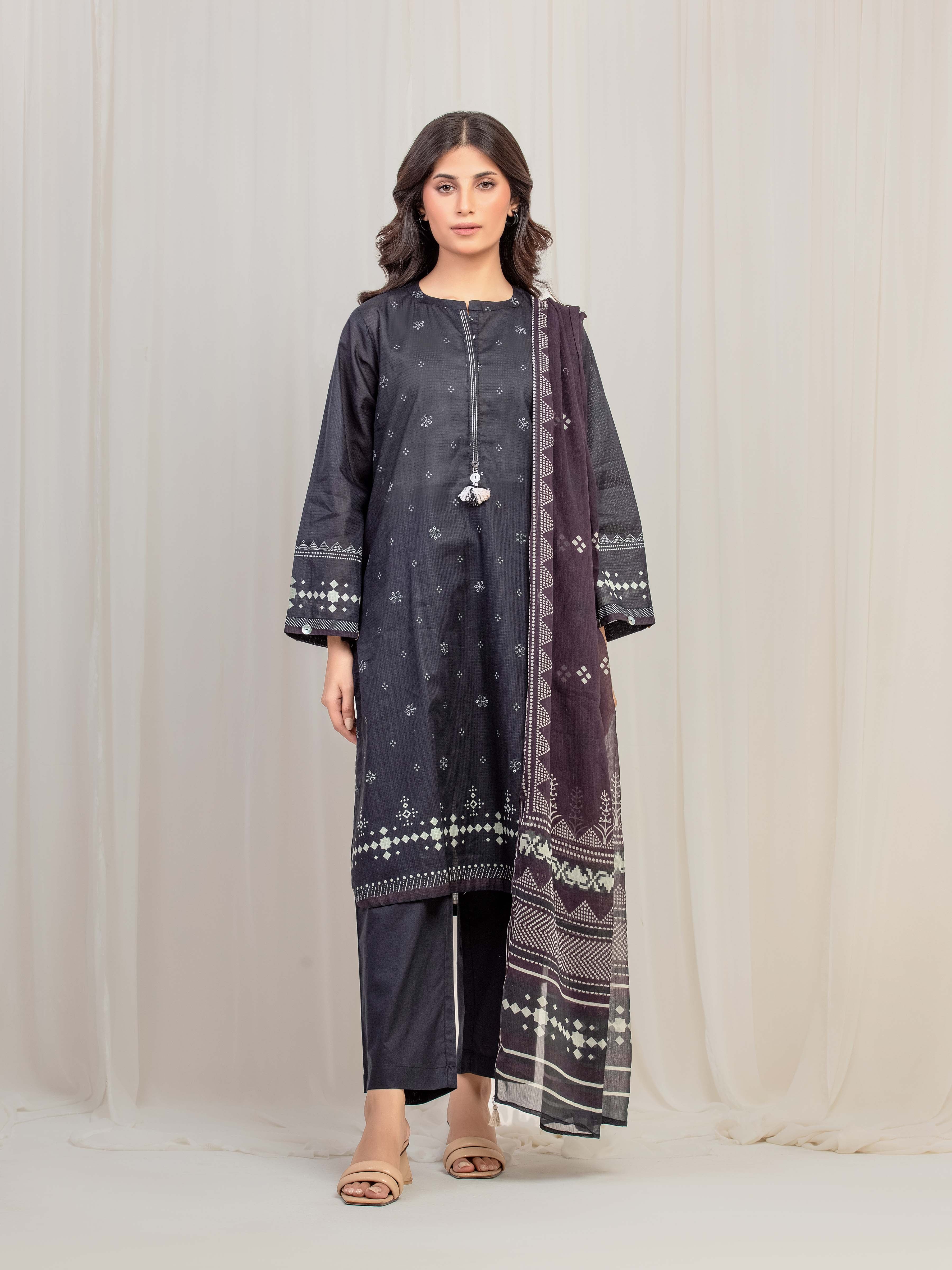 Printed Lawn Suit - EWTKP5-81745-3P