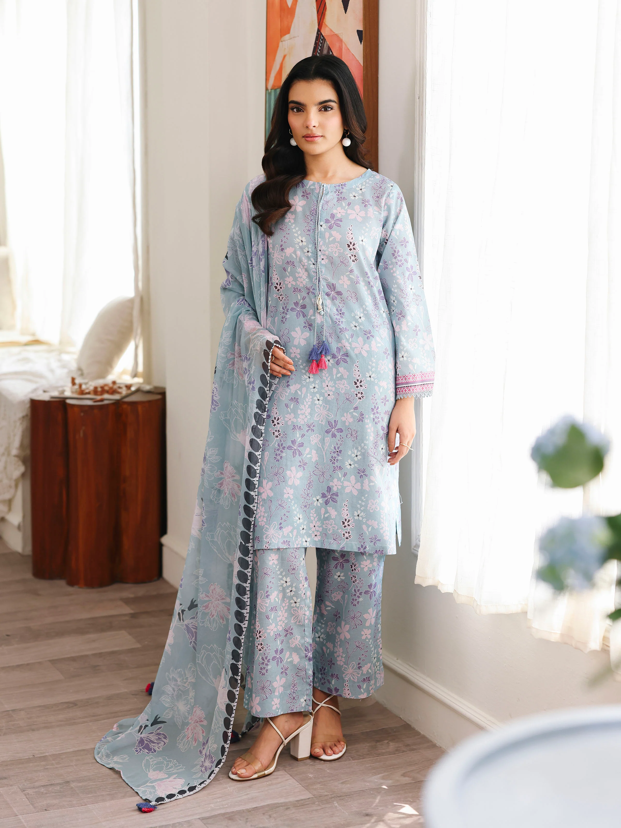 Printed Lawn Suit - EWTKP5-81997-3P