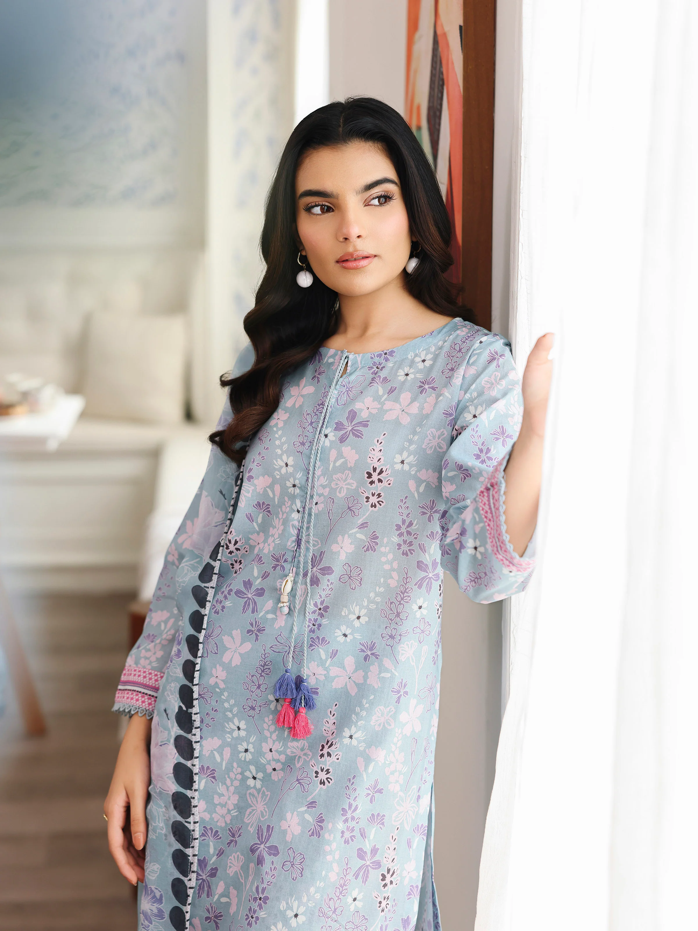 Printed Lawn Suit - EWTKP5-81997-3P - Image 2