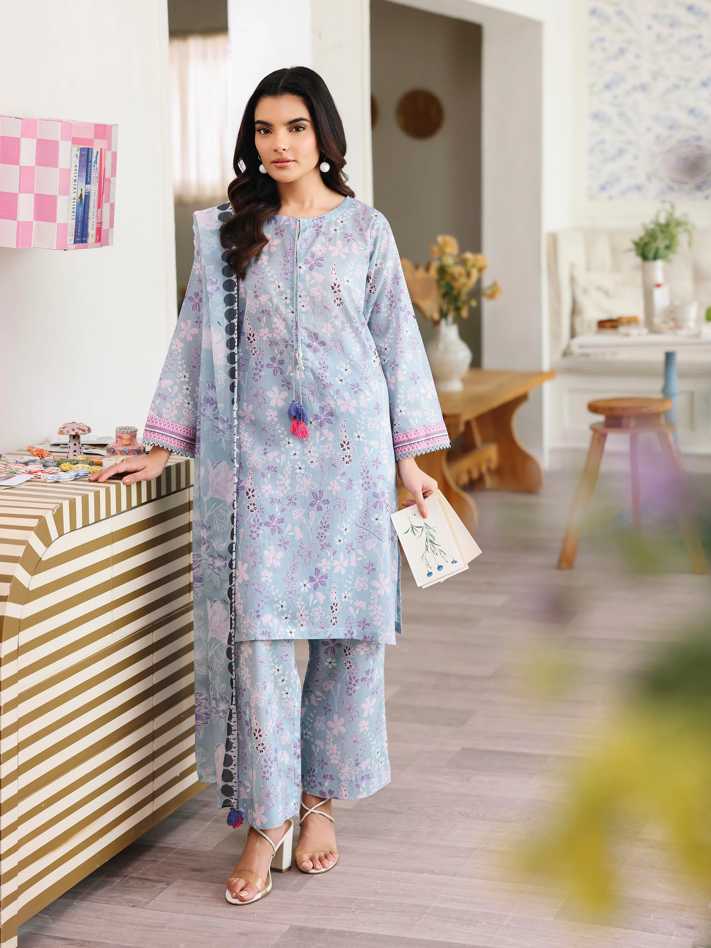 Printed Lawn Suit - EWTKP5-81997-3P - Image 3