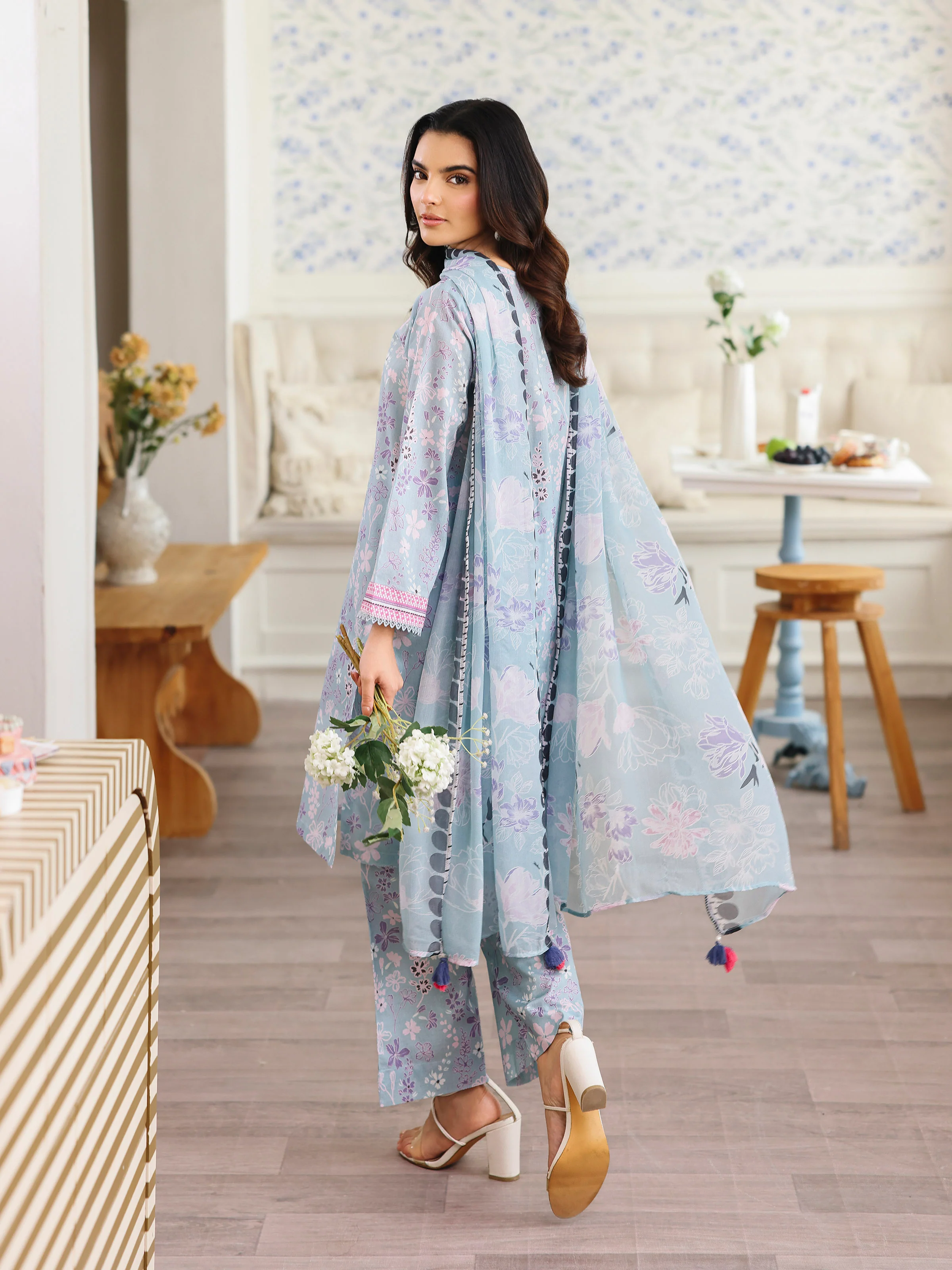 Printed Lawn Suit - EWTKP5-81997-3P - Image 5