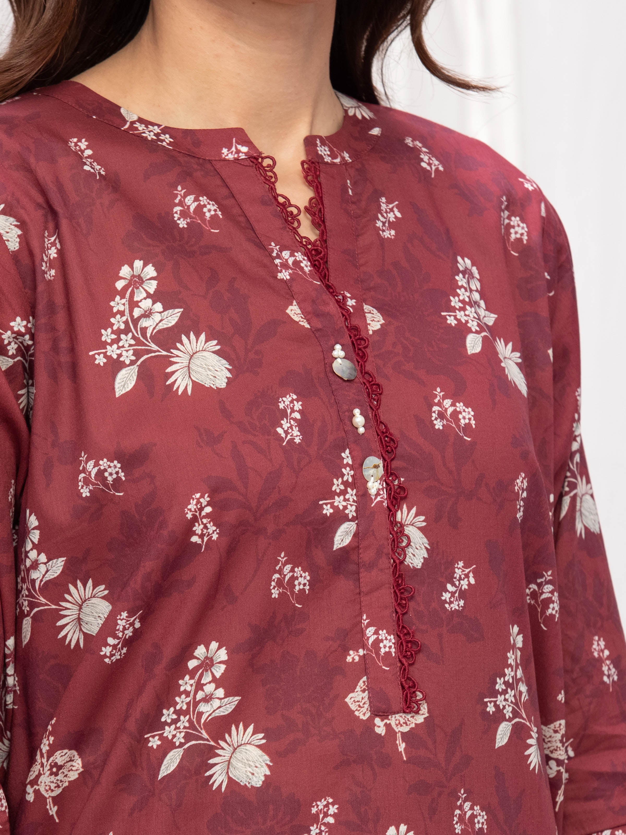 Printed Lawn Suit - EWTKP5-83003-3P - Image 3
