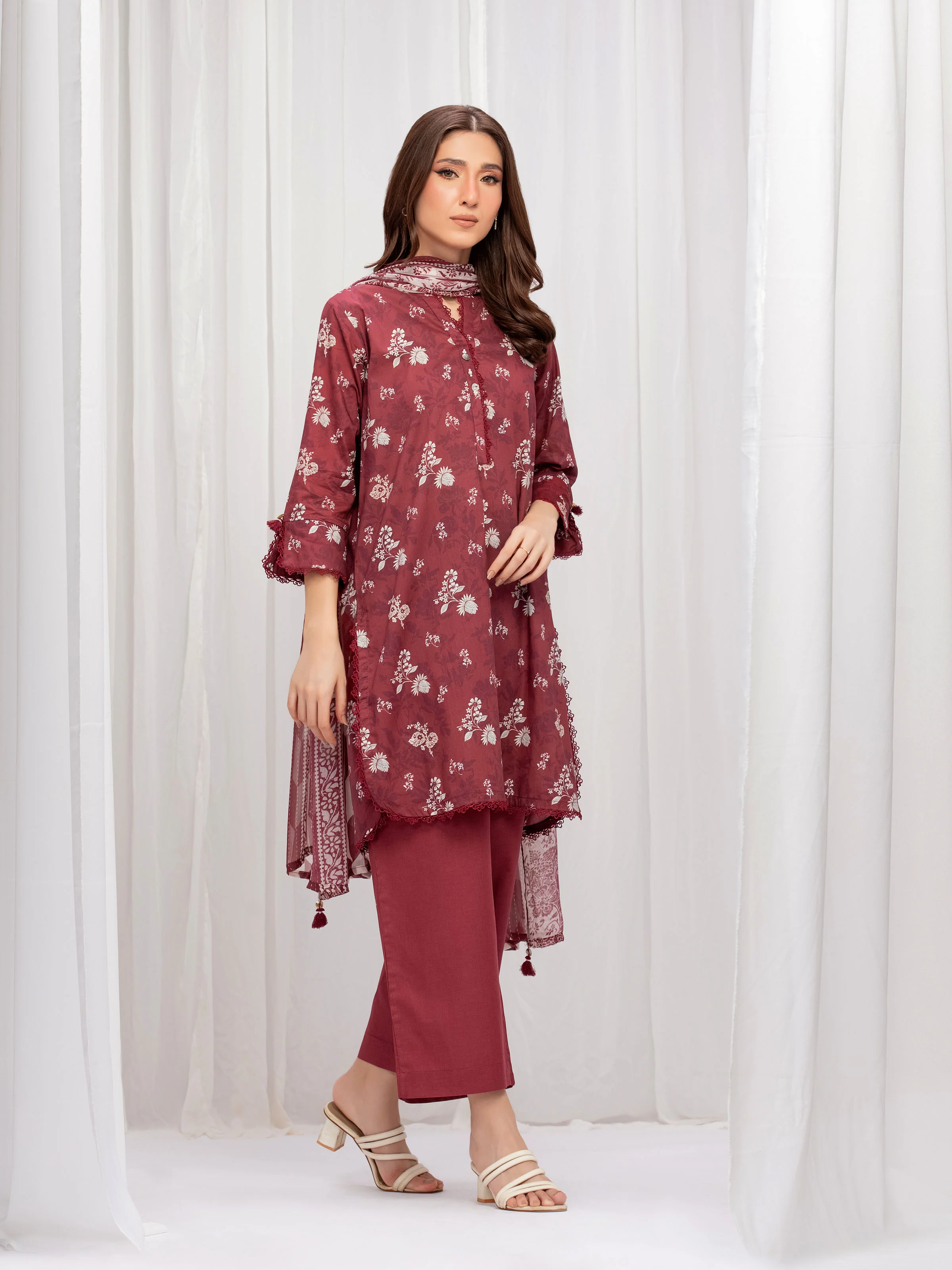 Printed Lawn Suit - EWTKP5-83003-3P - Image 5