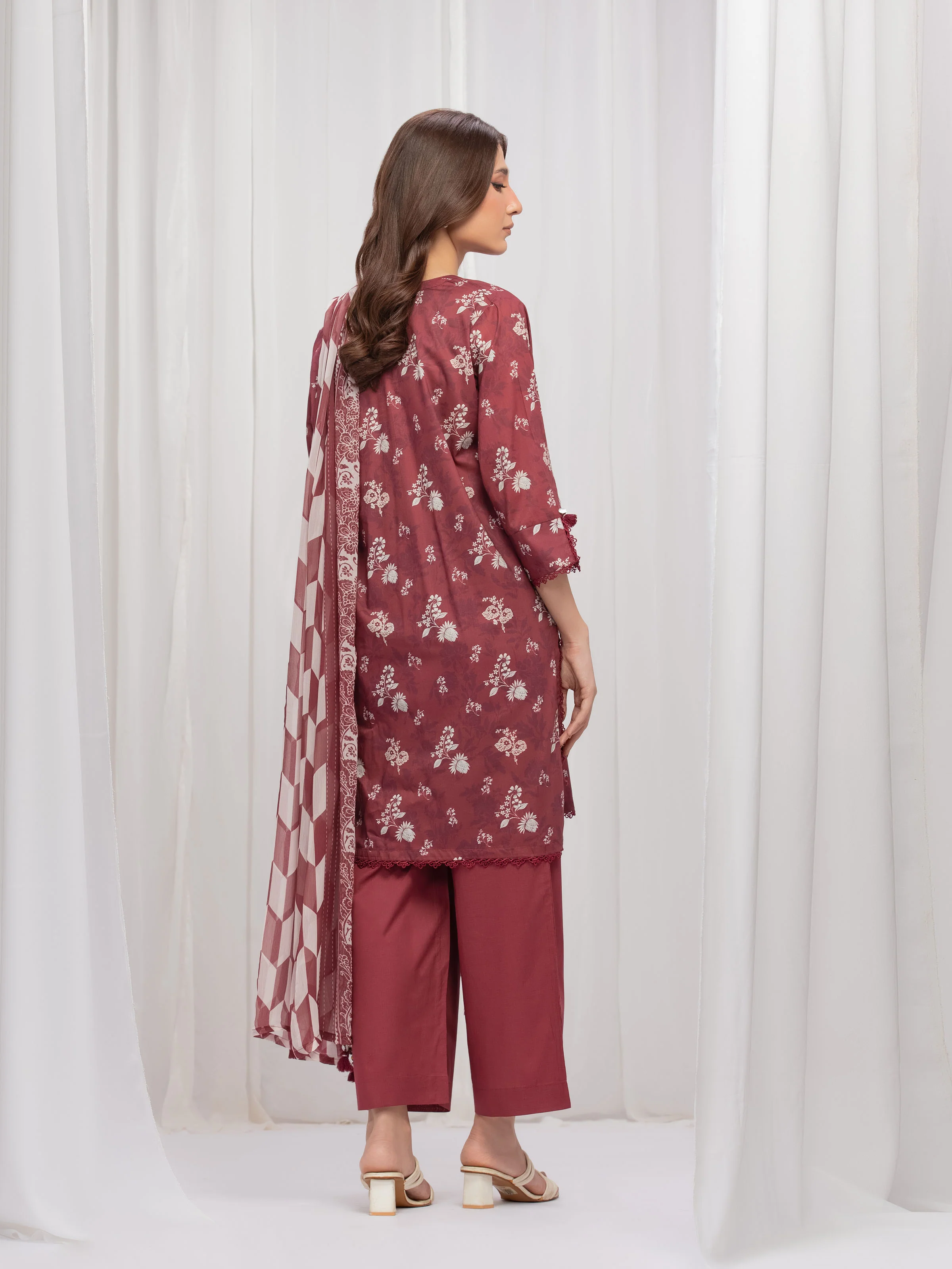 Printed Lawn Suit - EWTKP5-83003-3P - Image 6