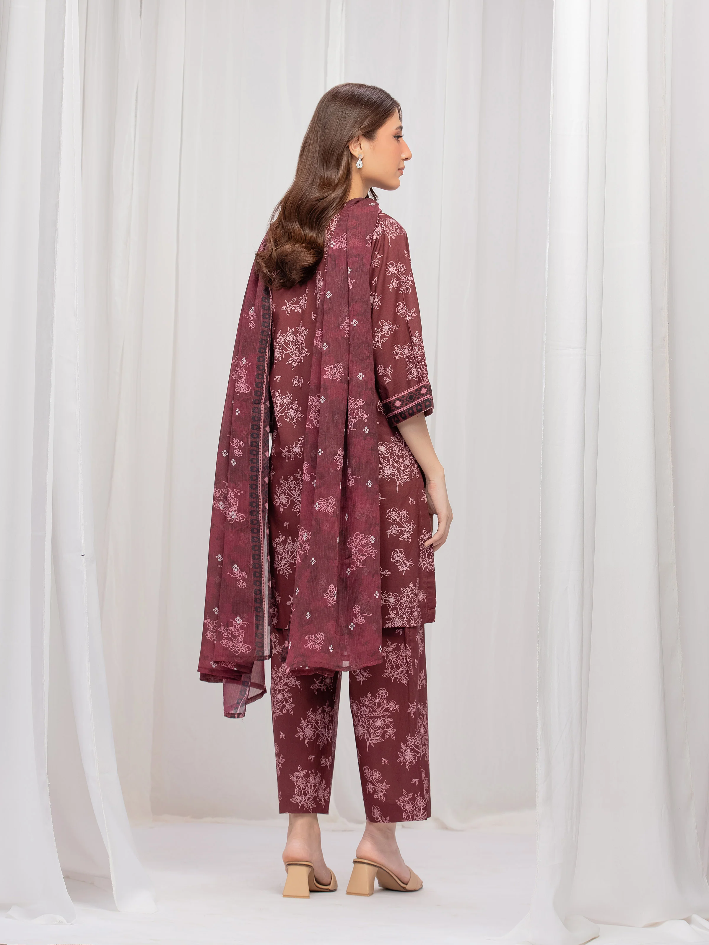 Printed Lawn Suit - EWTKP5-85002-3P - Image 6