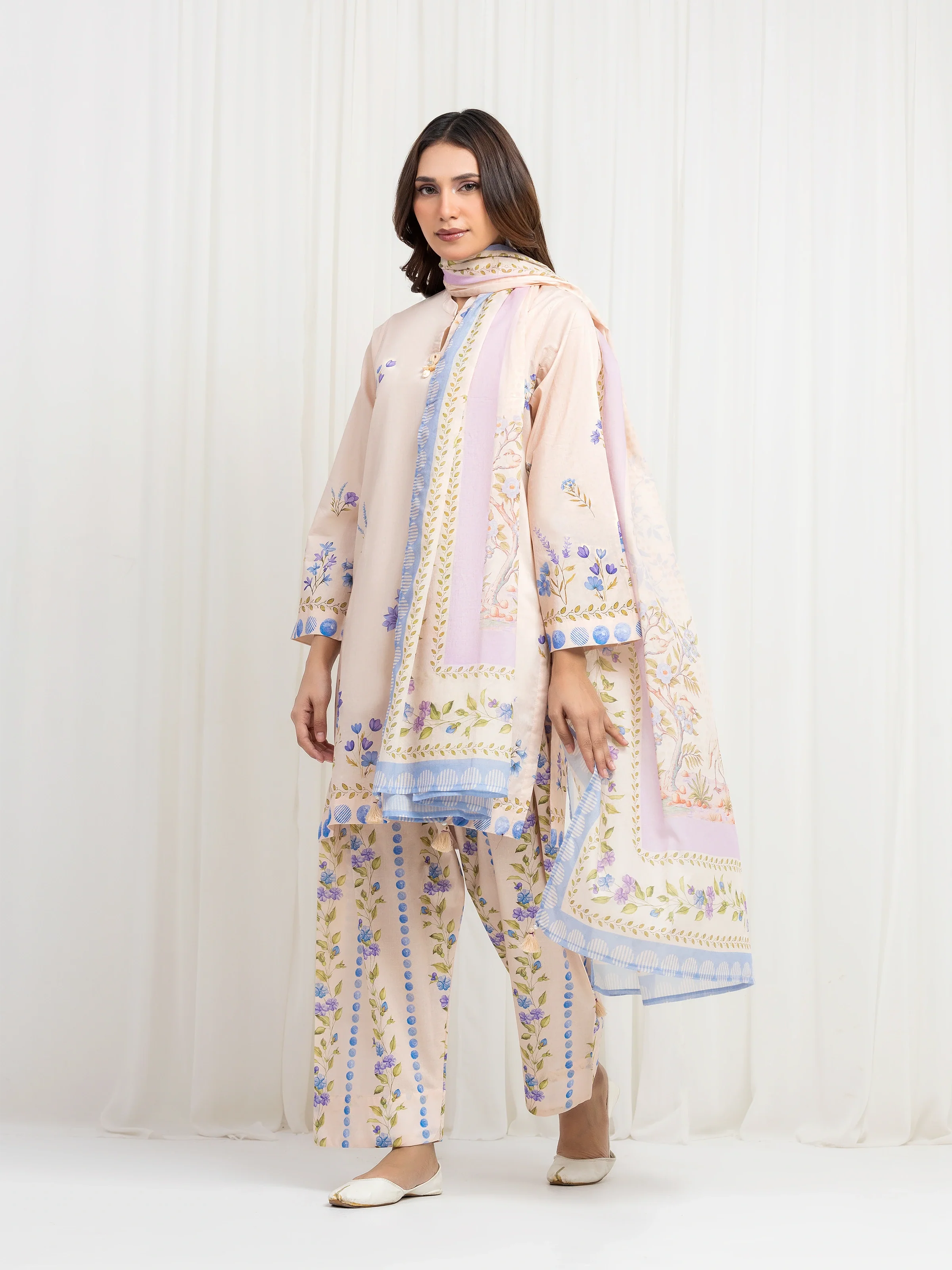 Printed Lawn Suit - EWTKP6-86057-3P - Image 4