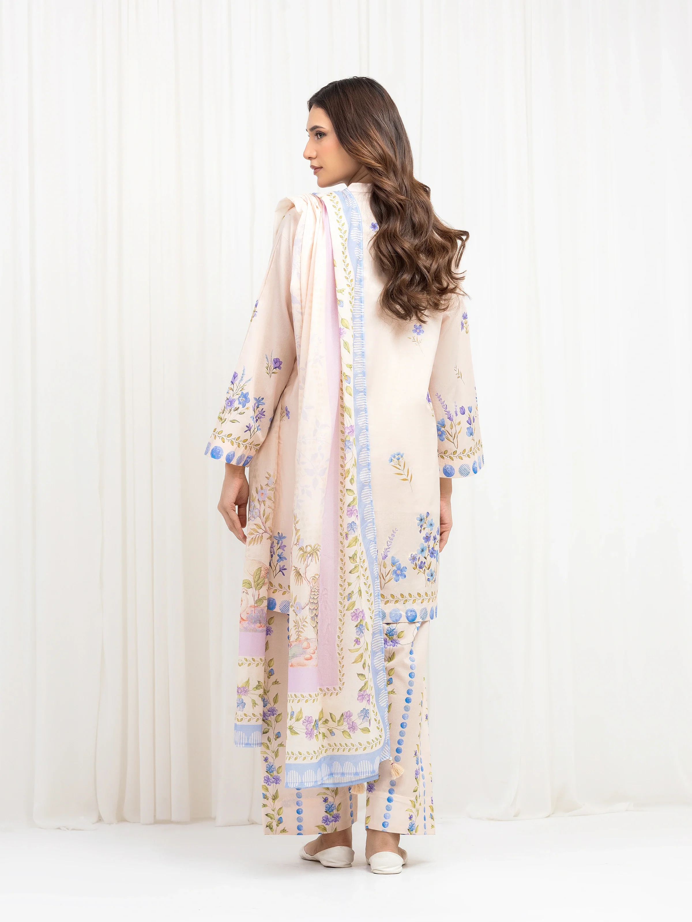 Printed Lawn Suit - EWTKP6-86057-3P - Image 5