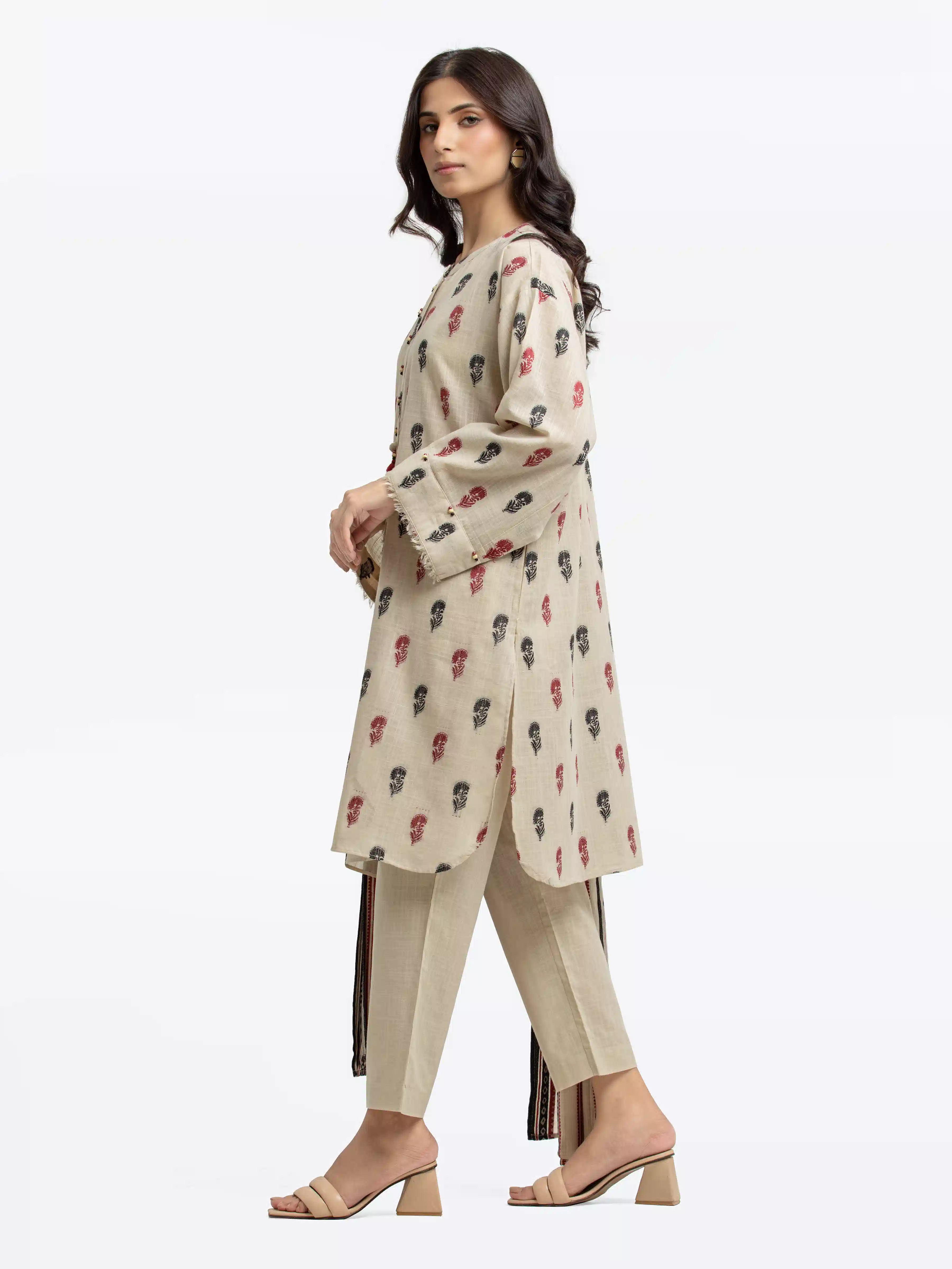 Printed Jacquard Suit - EWTKS24-81165-3P - Image 2