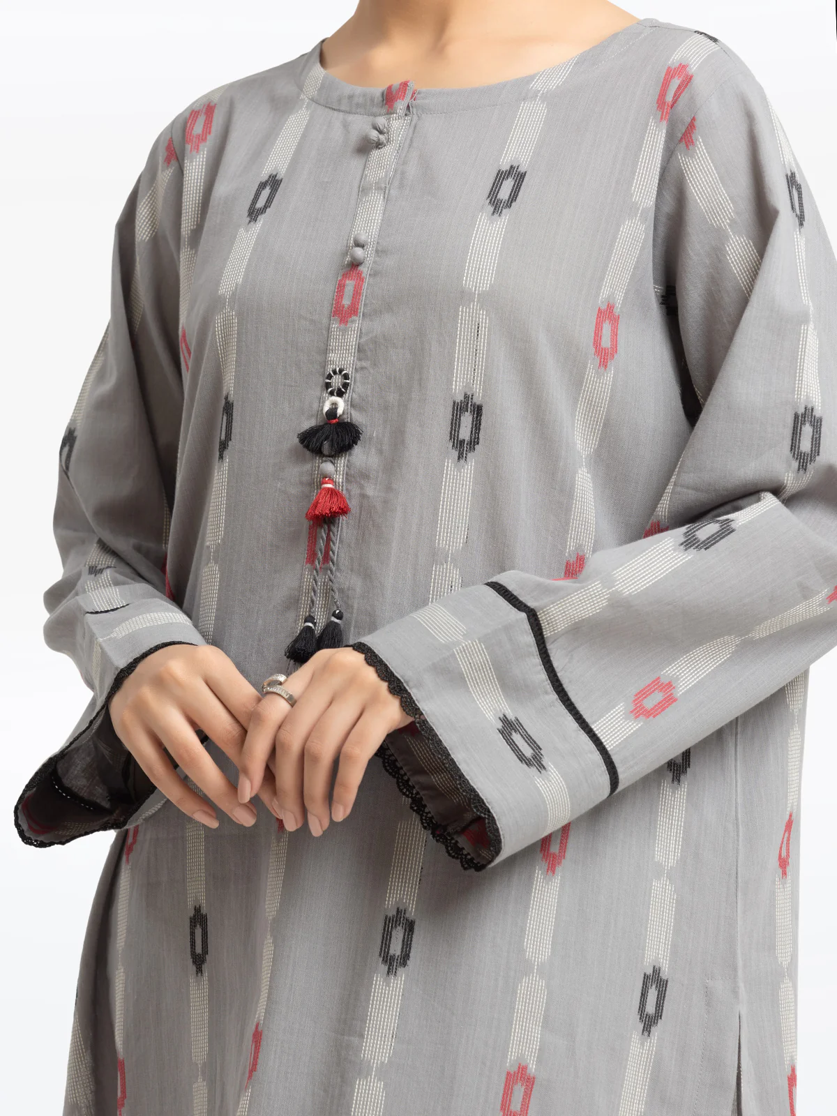 Printed Jacquard Suit - EWTKS24-81169-3P - Image 2