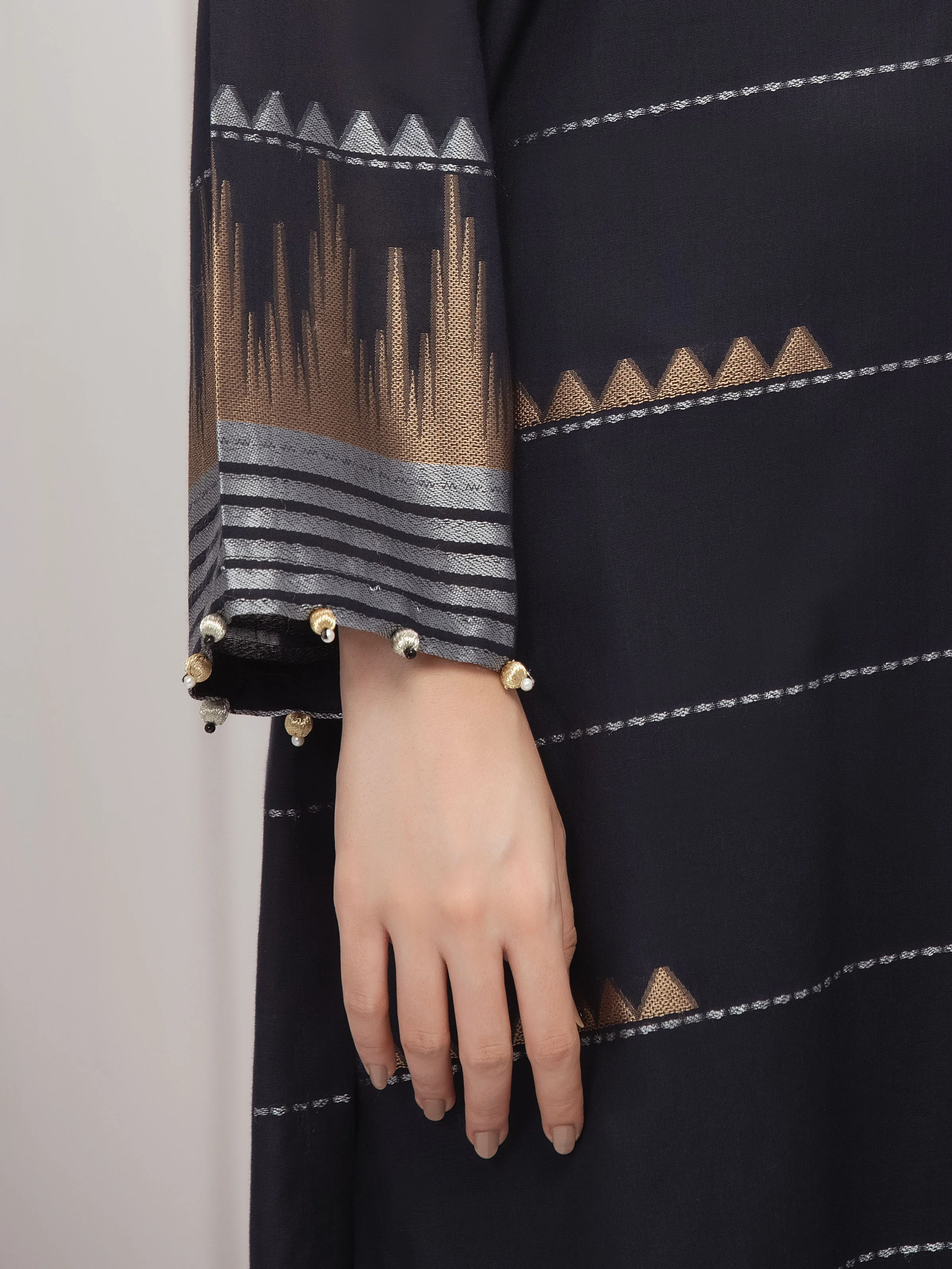 Solid Jacquard Suit - EWTKS5-82414-3P - Image 4