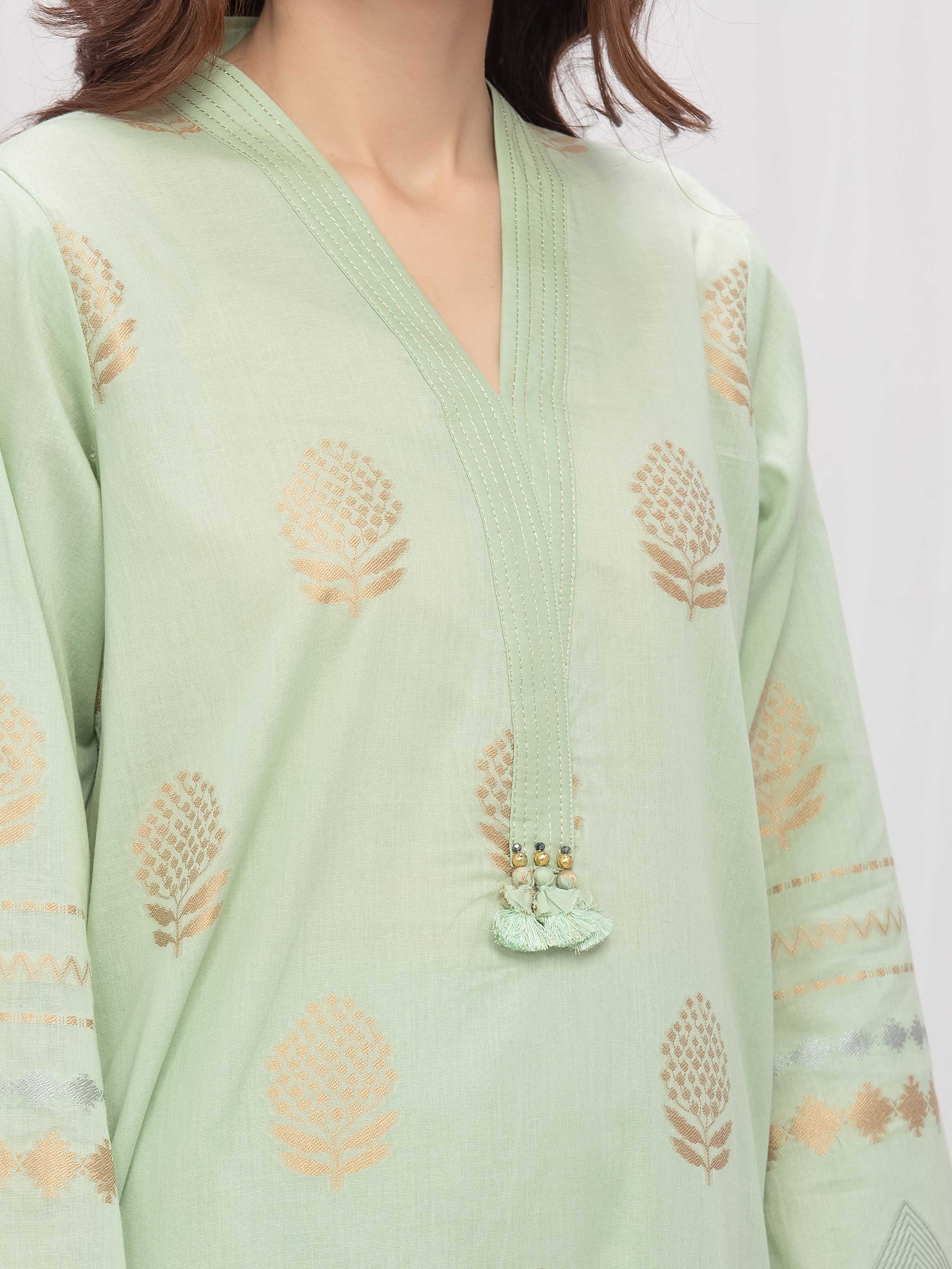 Solid Jacquard Suit - EWTKS5-82416-3P - Image 3