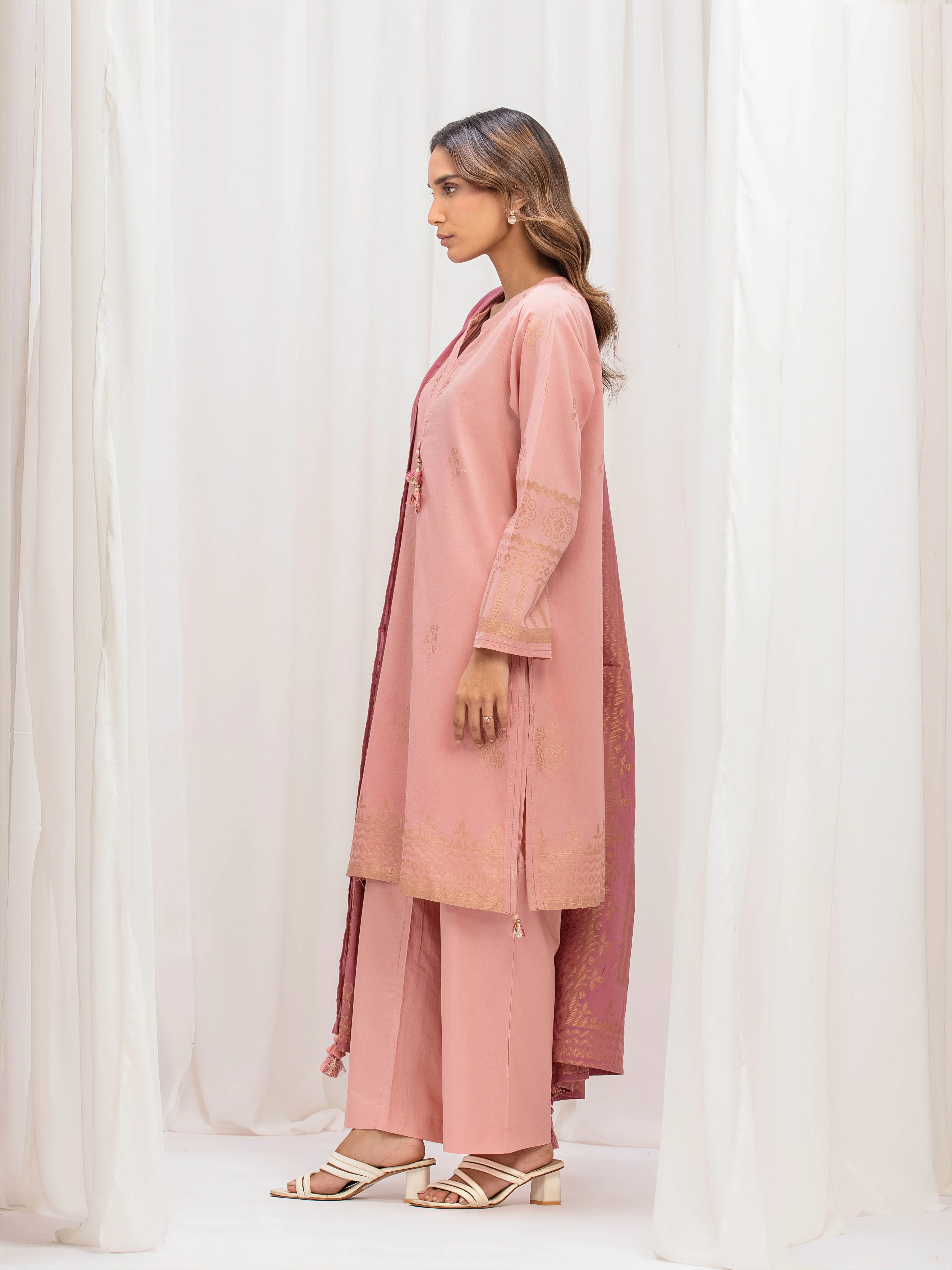Solid Jacquard Suit - EWTKS5-82420-3P - Image 6
