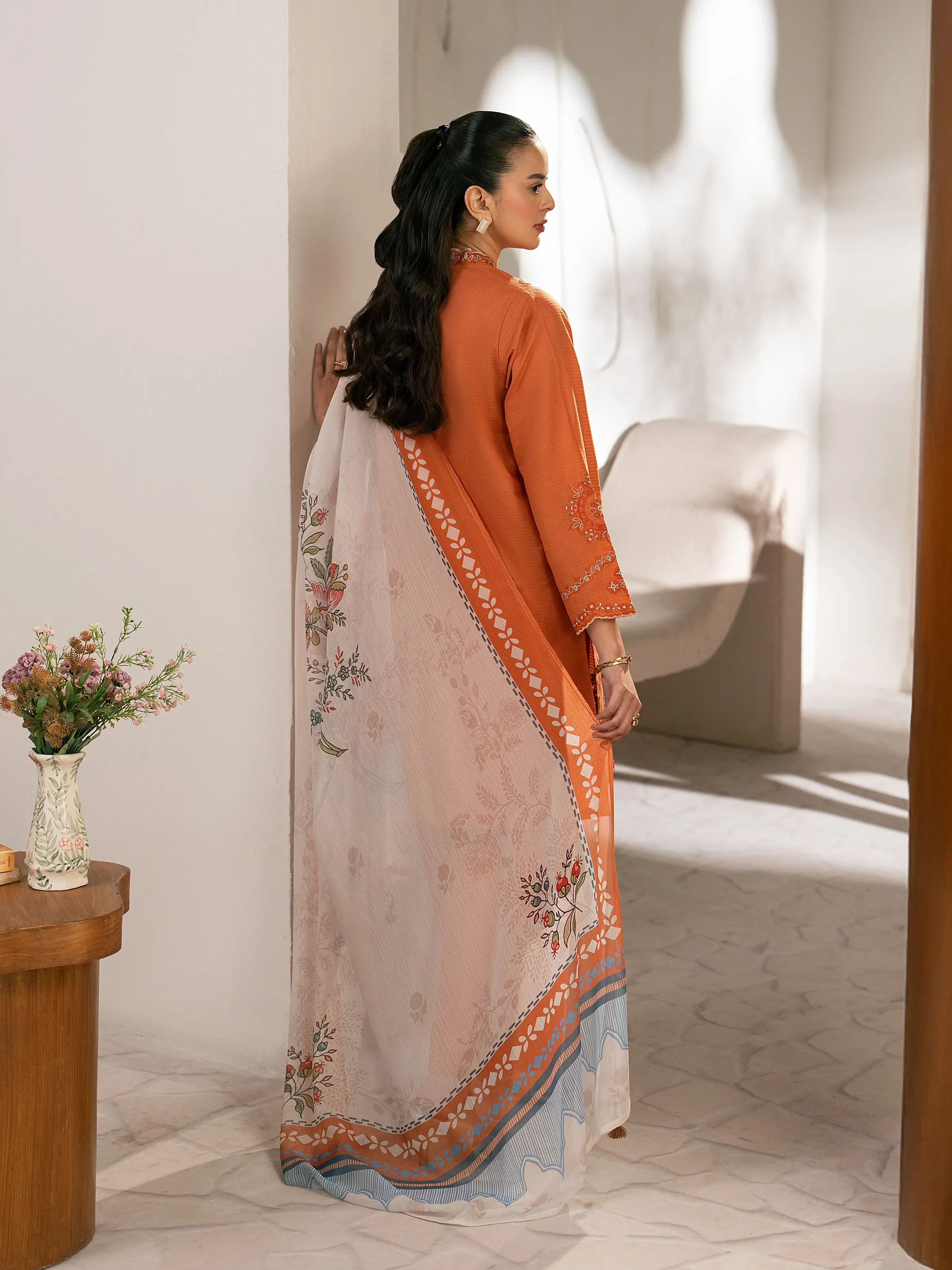 Embroidered Lawn Suit - EWTKED5-82402-3P - Image 6