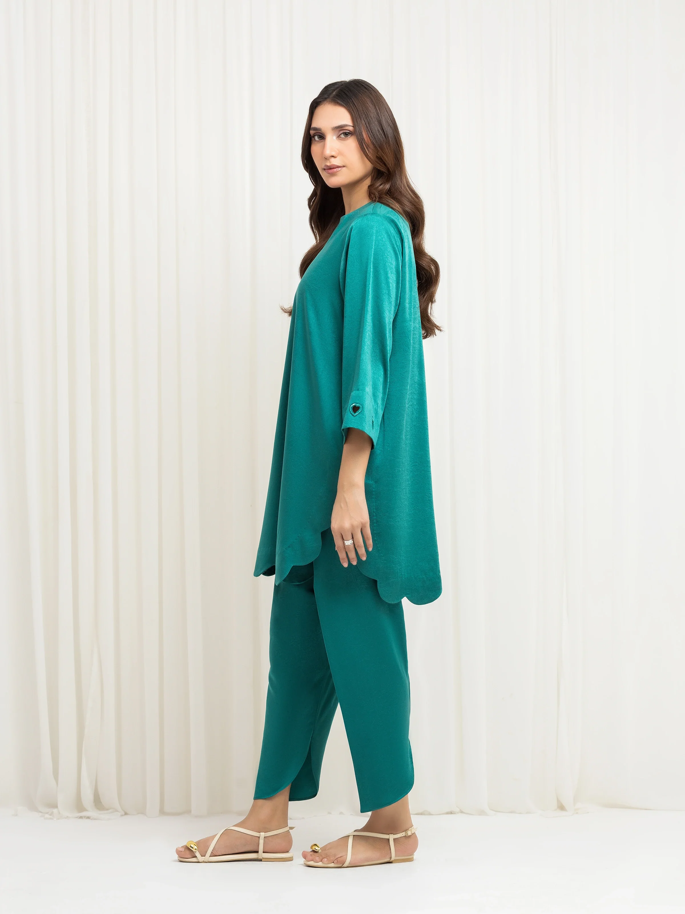 Embroidered Co-Ord Set - EWTKED6-86090ST - Image 4