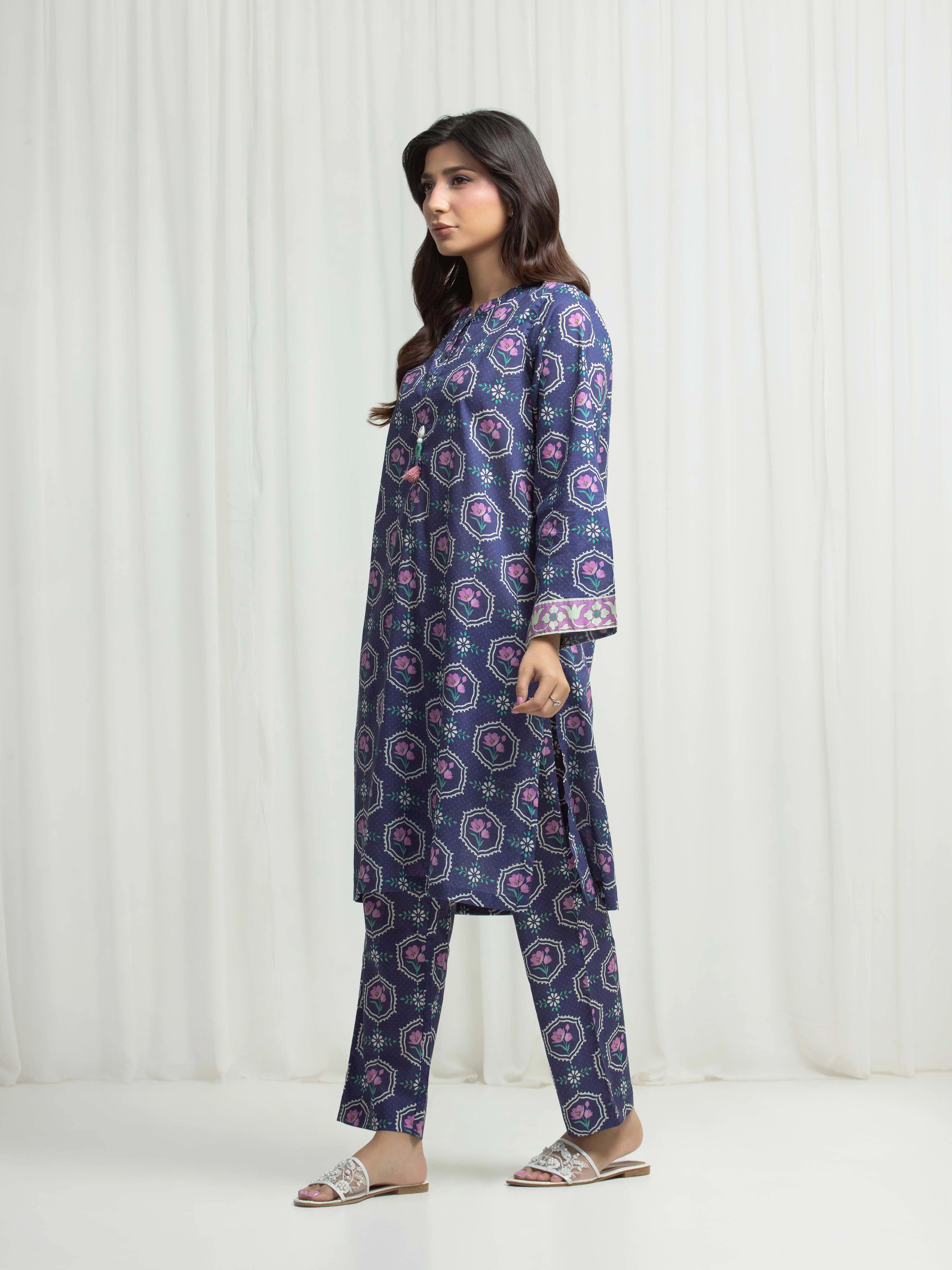 Printed Lawn Co-Ord Set - EWTKP6-86042ST - Image 5