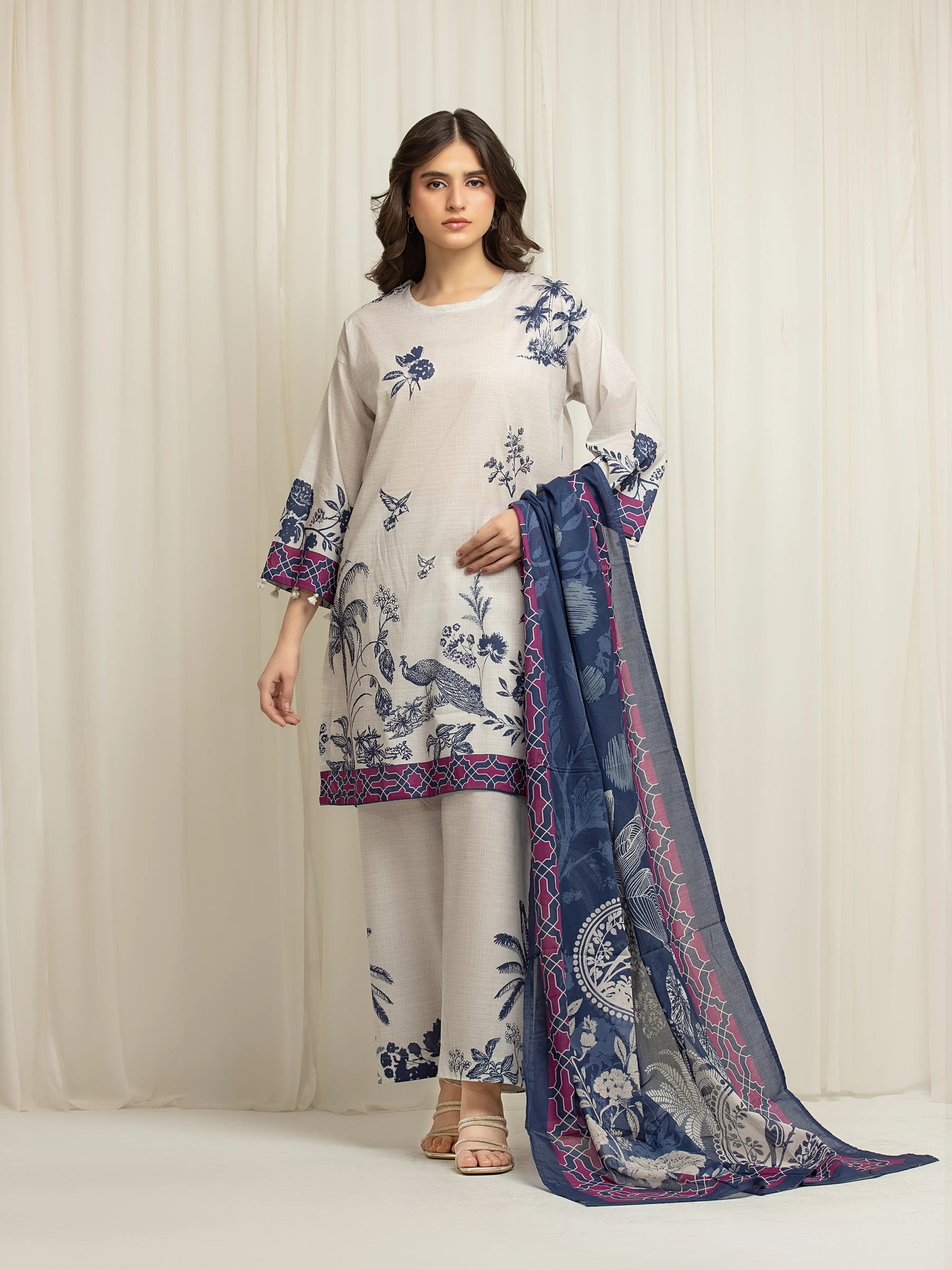 Printed Lawn Suit - EWTKP6-86052-3P