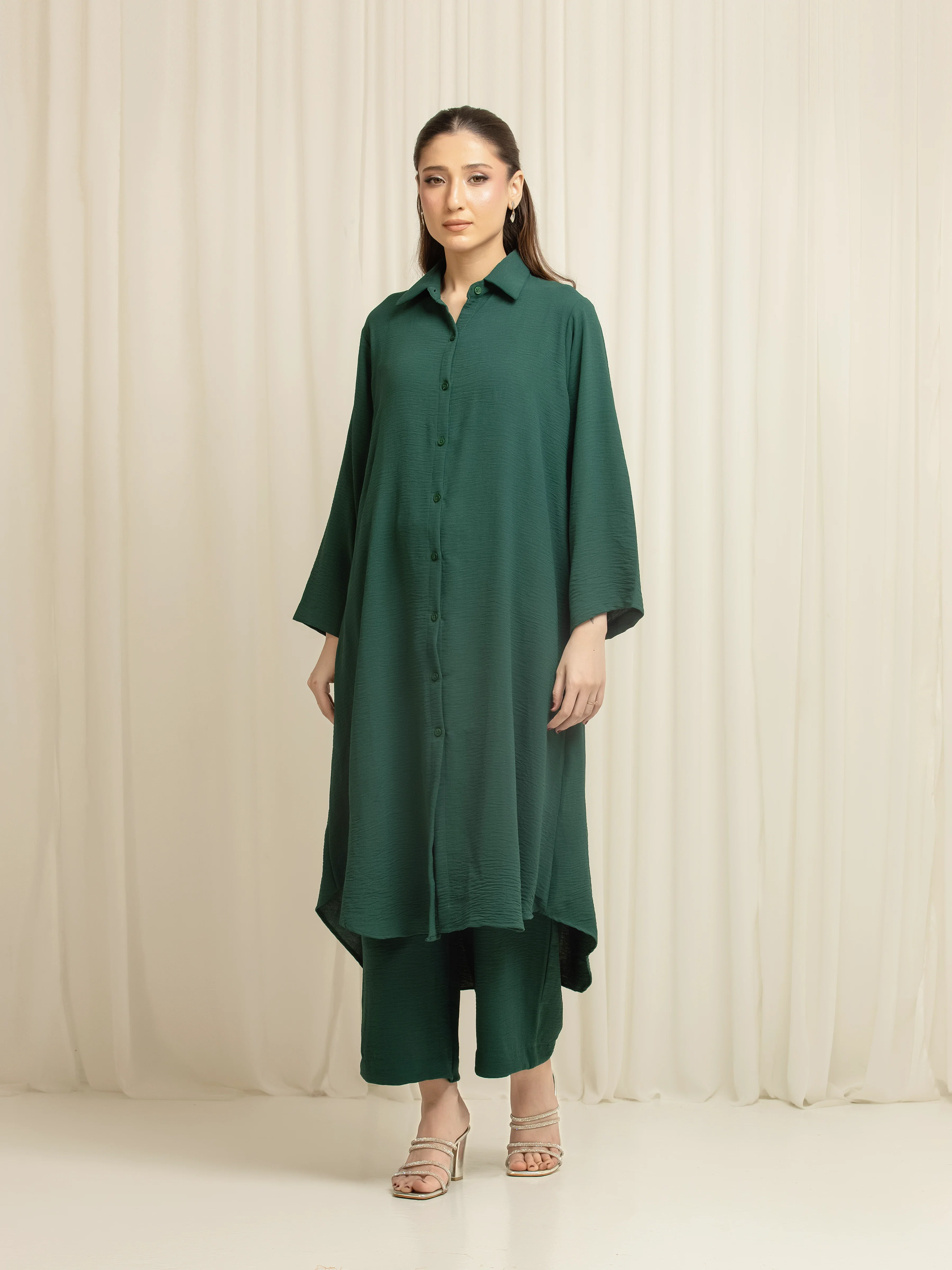 Solid Crepe Co-Ord Set - EWTKS6-86114ST