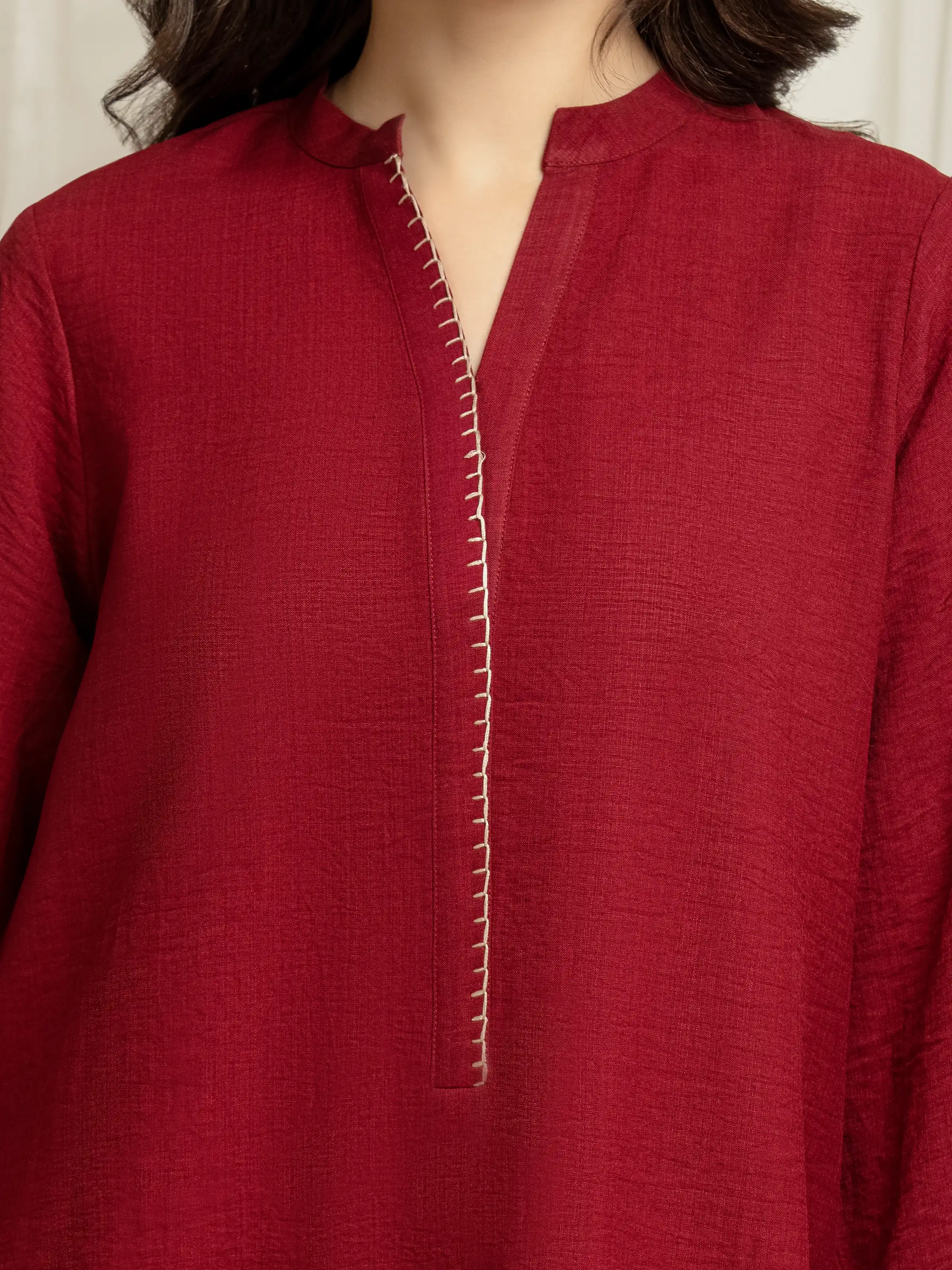 Solid Georgette Shirt Trouser - EWTKS6-86164ST - Image 3