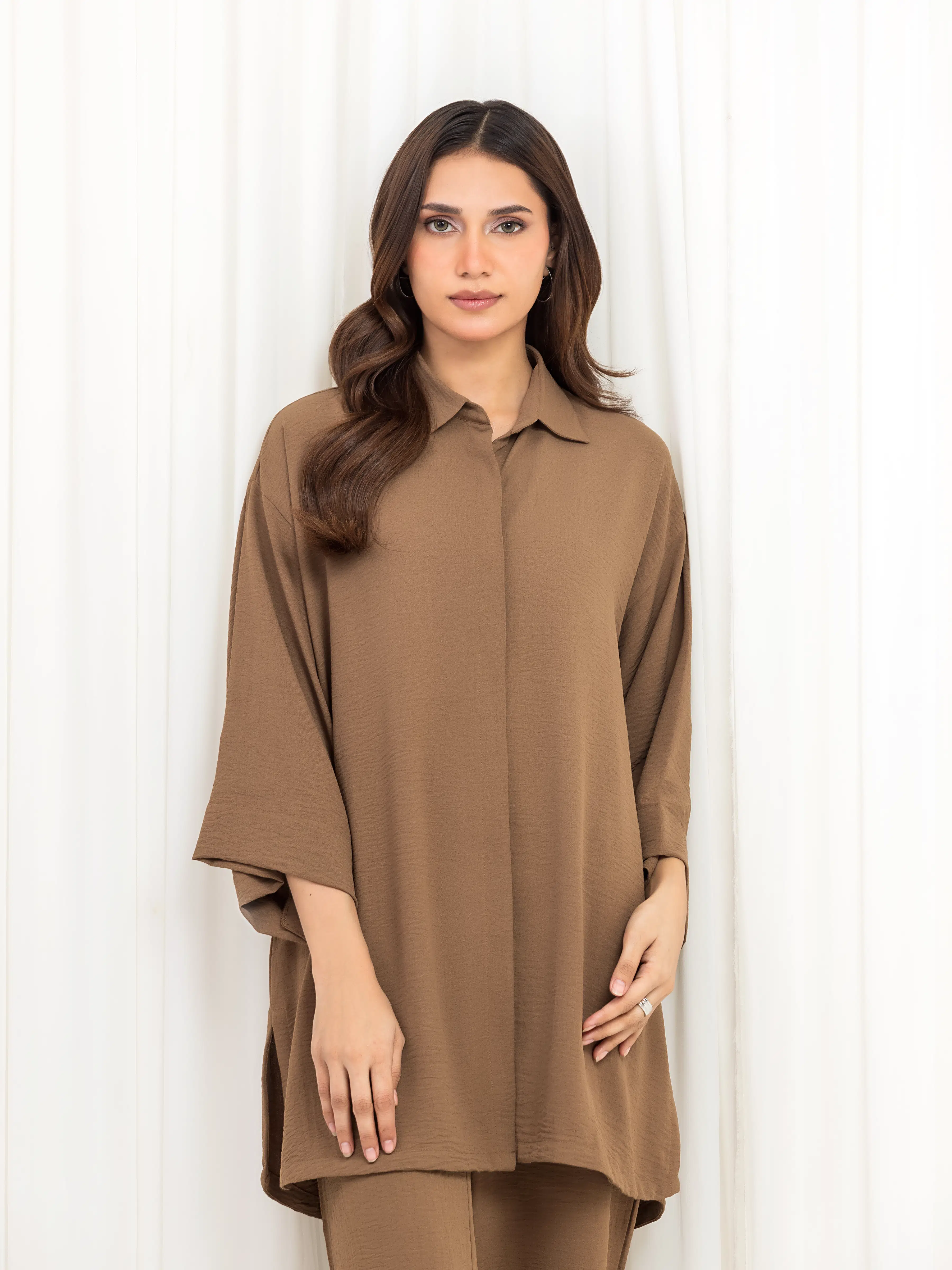 Solid Crepe Co-Ord Set - EWTKS6-86118ST - Image 2