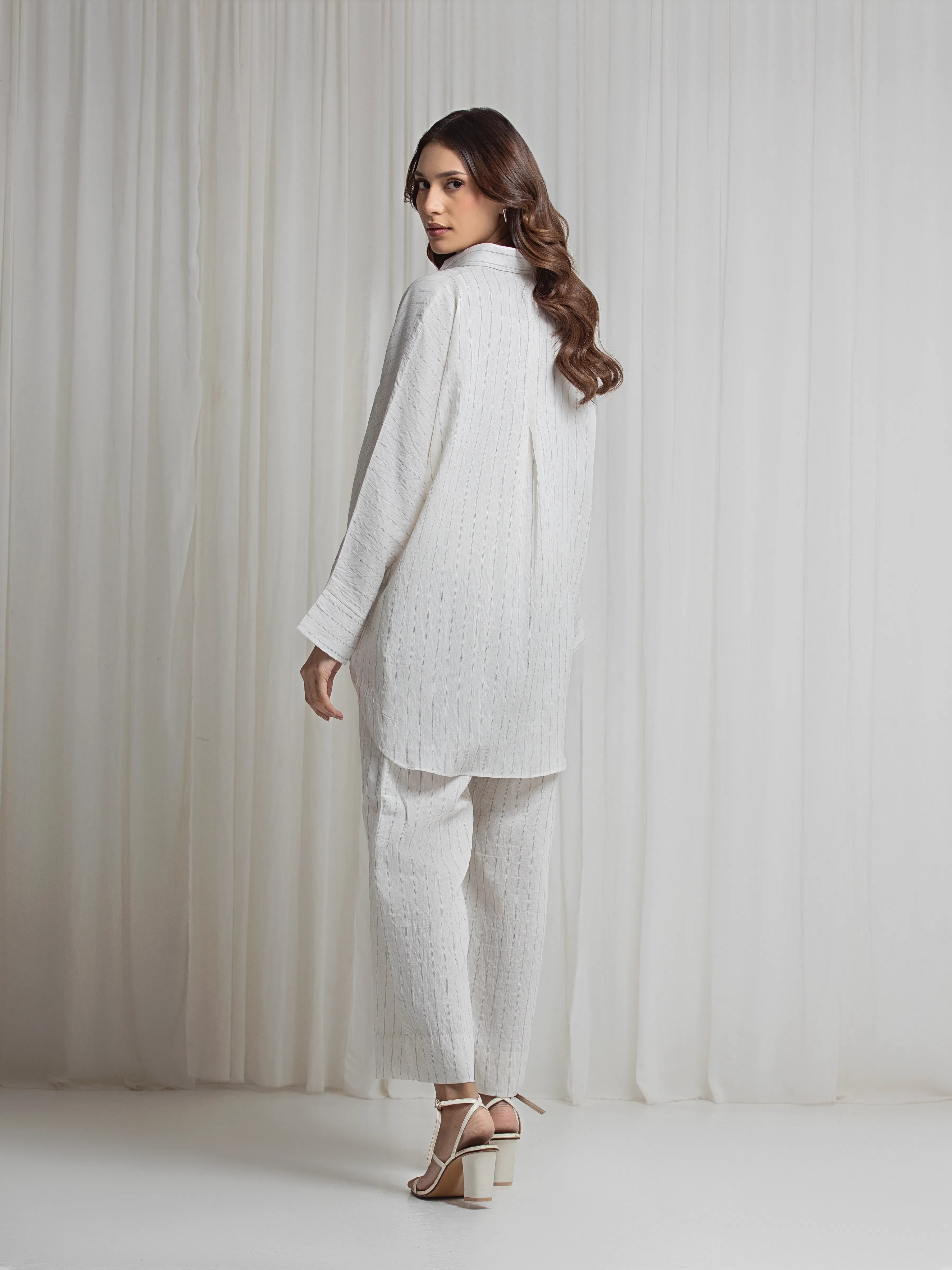 Solid Viscose Co-Ord Set - EWTKS6-86253ST - Image 5