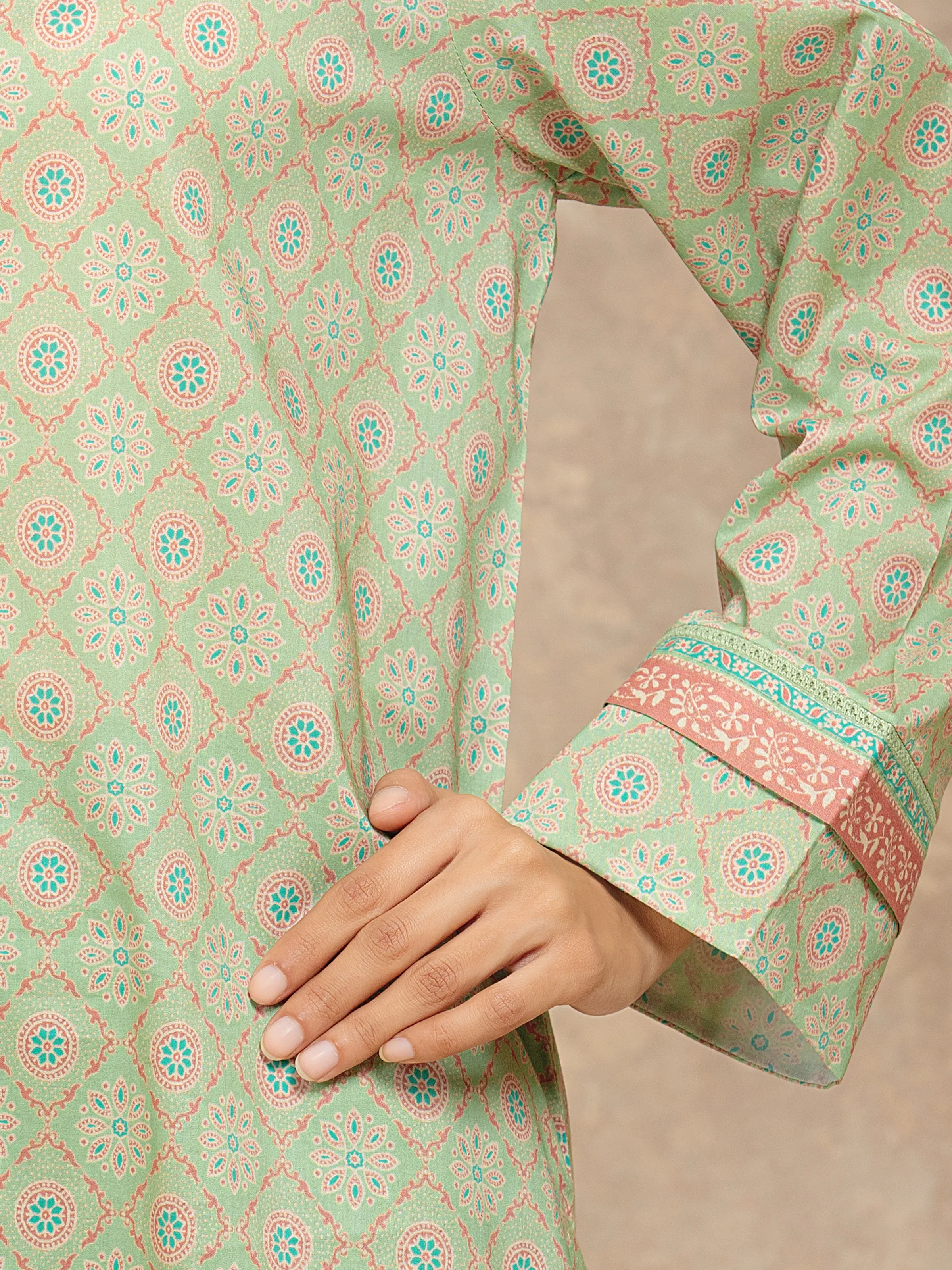 Printed Lawn Suit - EWU6A1-36531-3P - Image 3