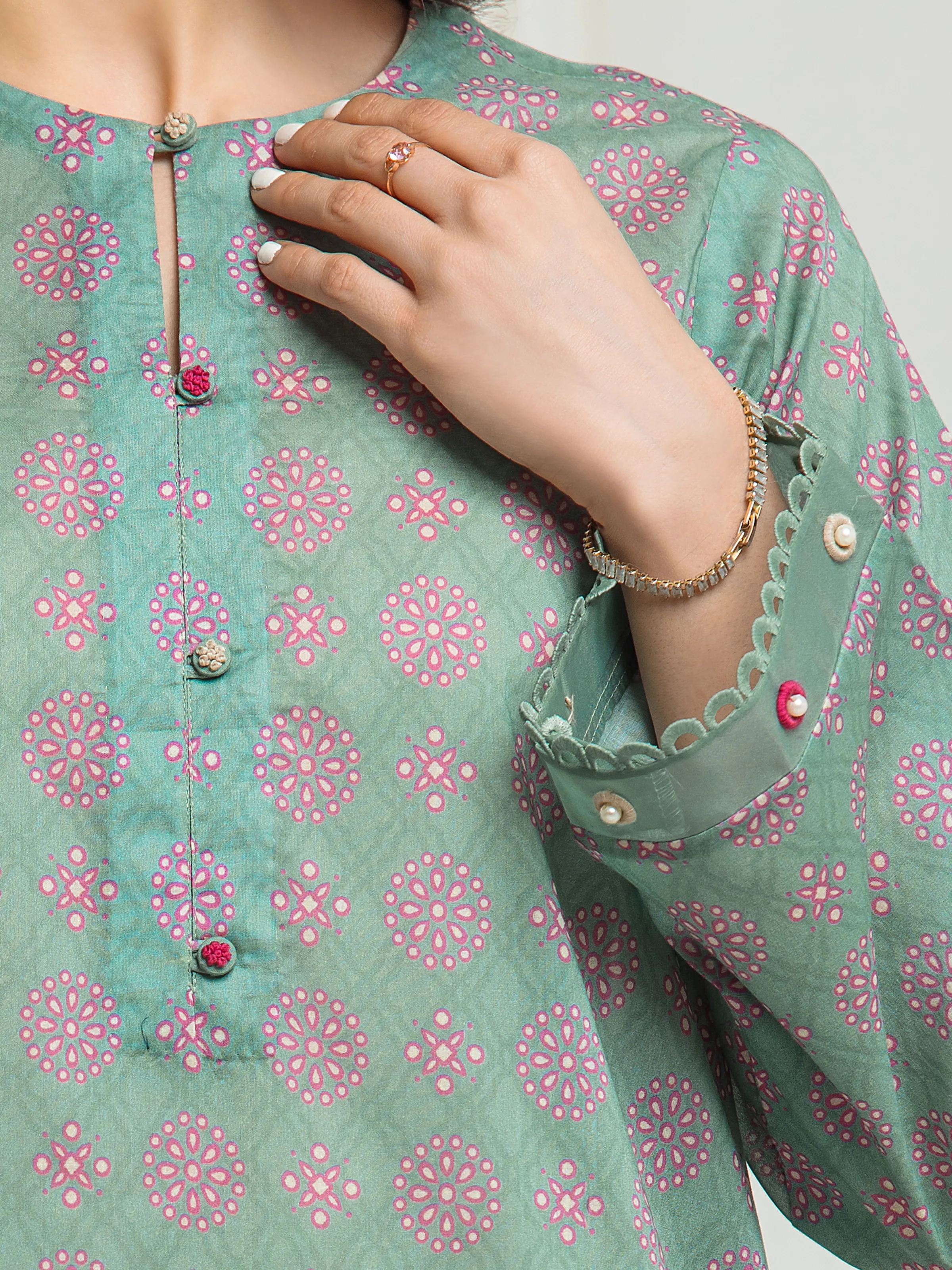 Printed Lawn Shirt Dupatta - EWU6A1-36540SD - Image 3