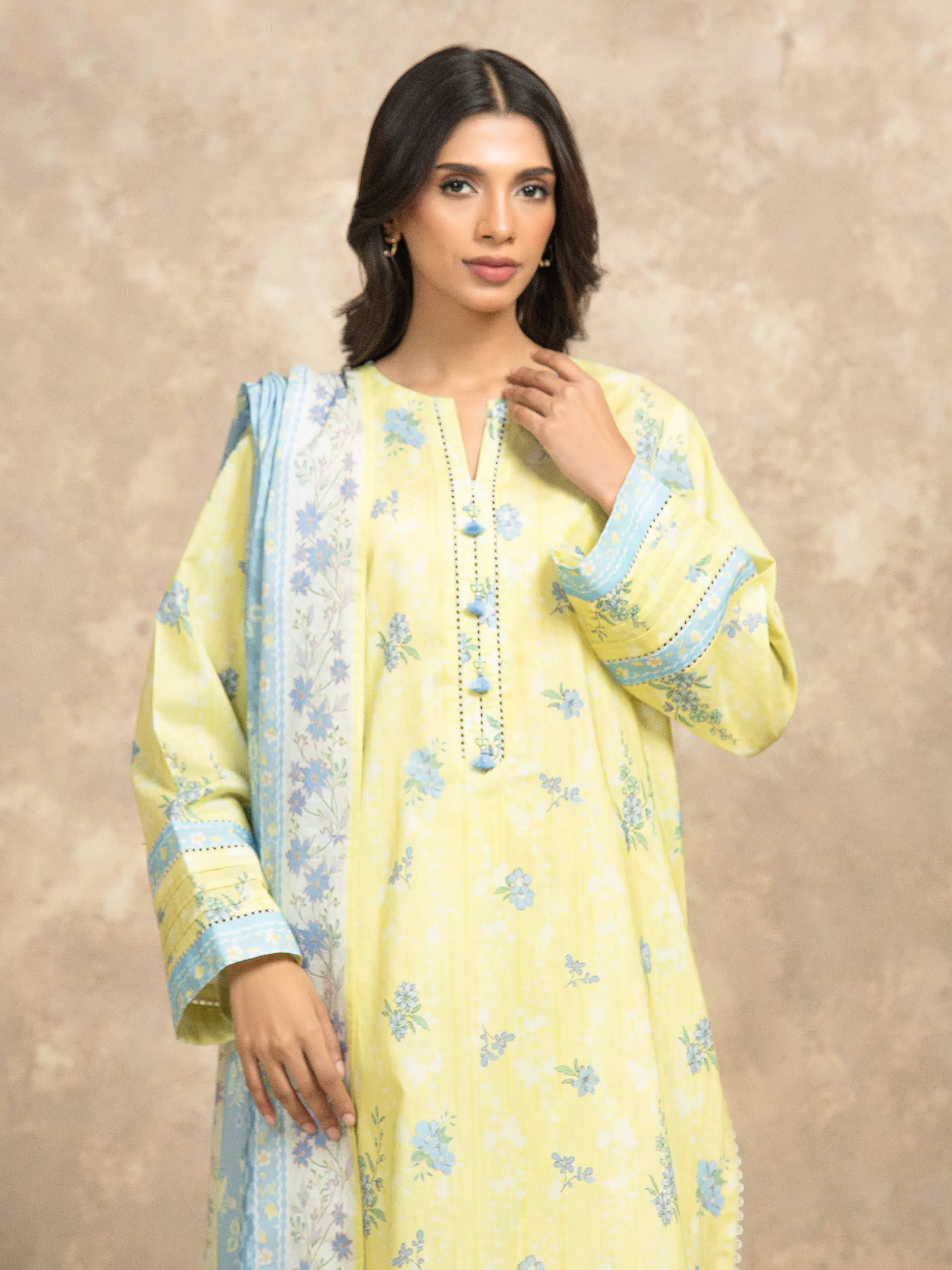 Printed Lawn  Shirt - EWU6A1-36502S - Image 2