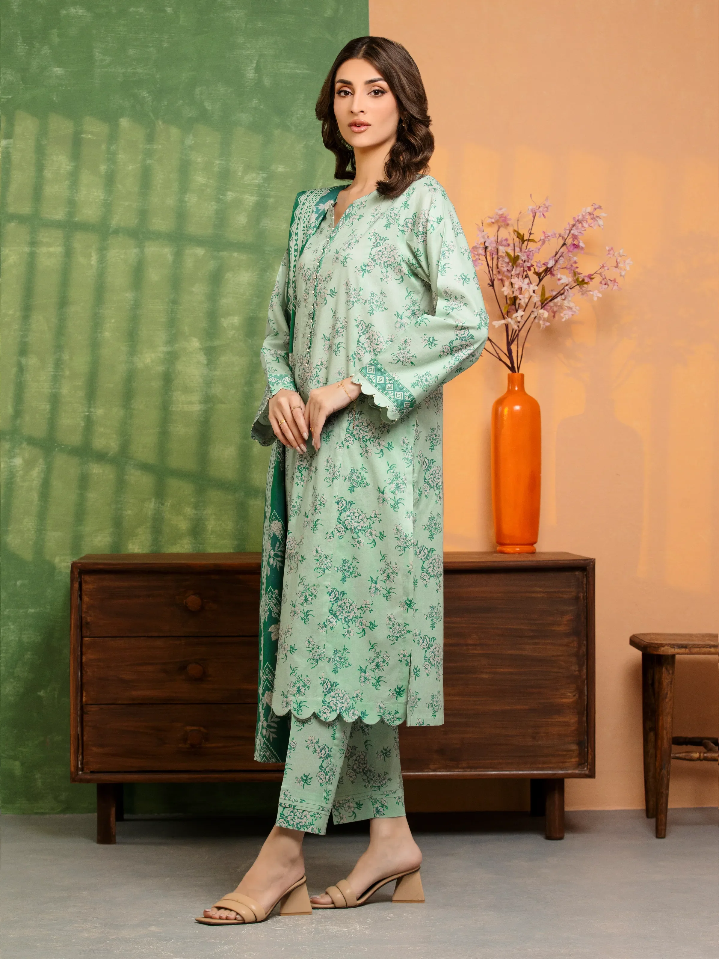 Printed Lawn Shirt Trouser - EWU6A1-36506ST - Image 4