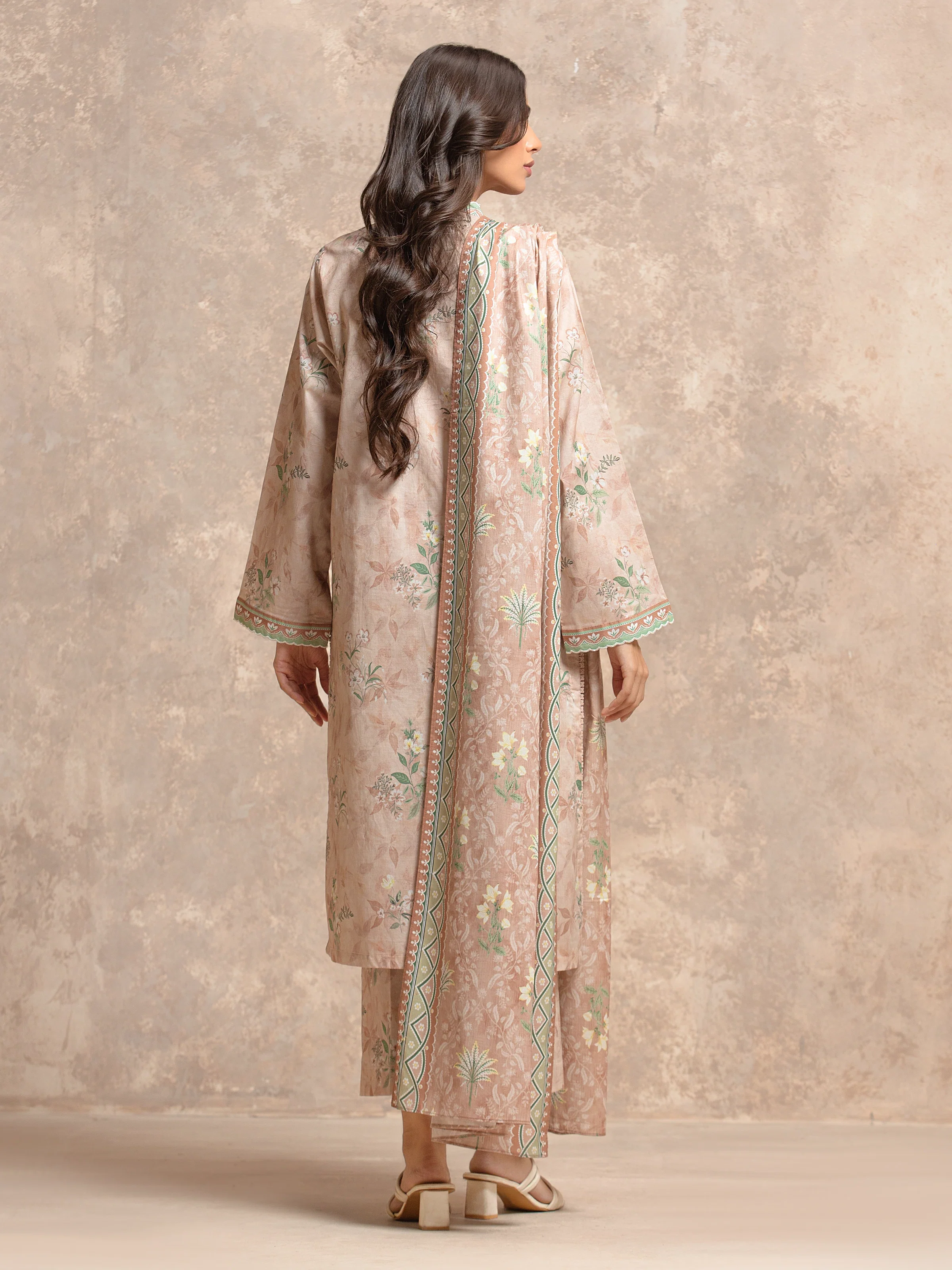 Printed Lawn Suit - EWU6A1-36516-3P - Image 6
