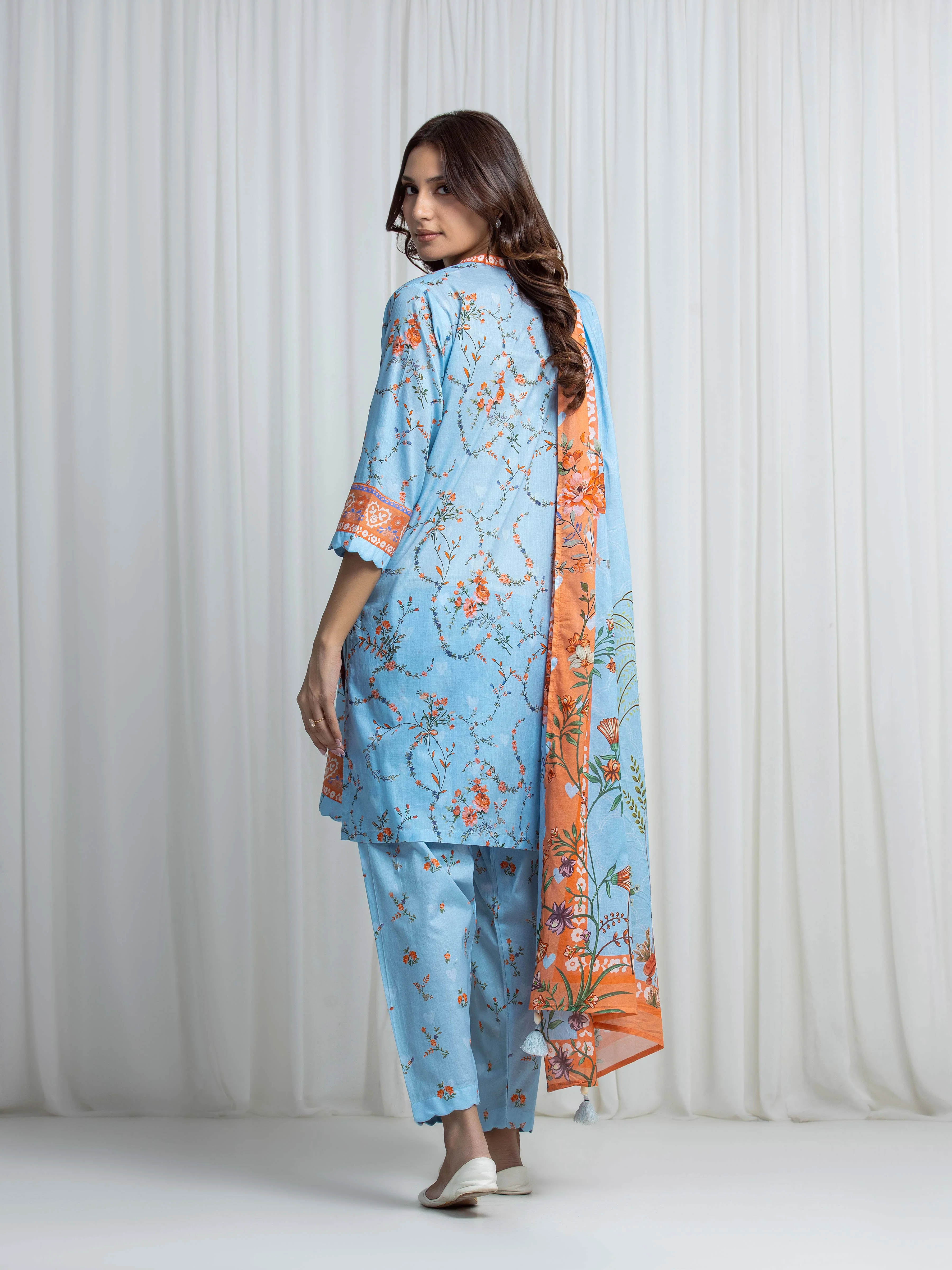 Printed Lawn Suit - EWTKP6-86065-3P - Image 6