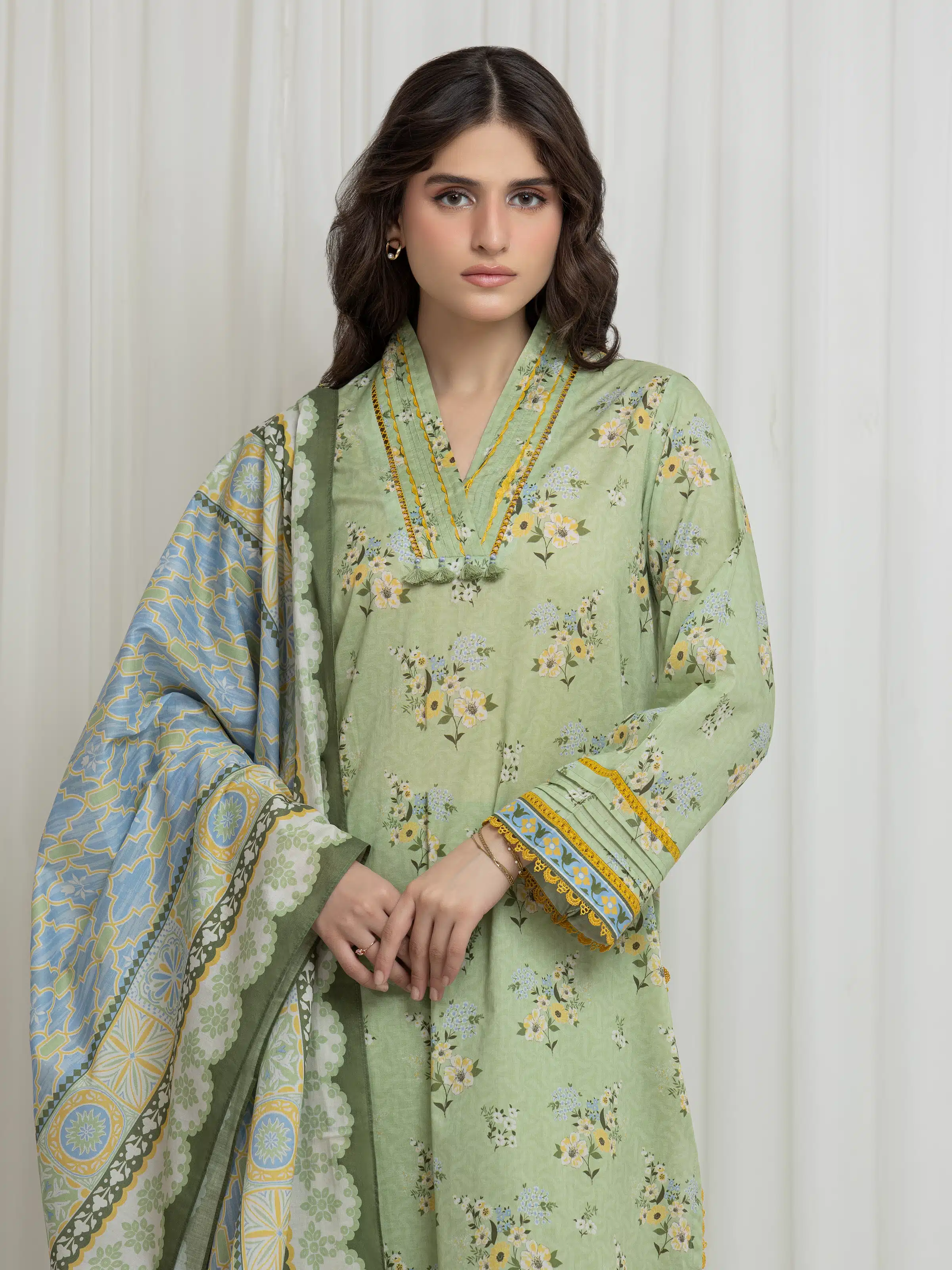 Printed Lawn Suit - EWU6A1-36606-3P - Image 2